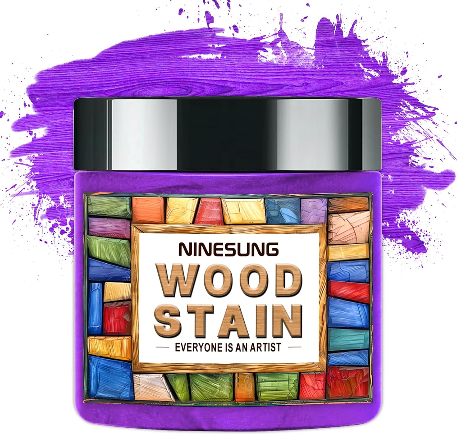 Purple Wood Stain Powder, Wood Dye Powder- Just Add Water - Water Based - for Indoor and Outdoor Wooden Crafts - Fast Drying - Dye Powder 2 oz Makes 2.2 Gallon of Stain (Purple, 2 oz)