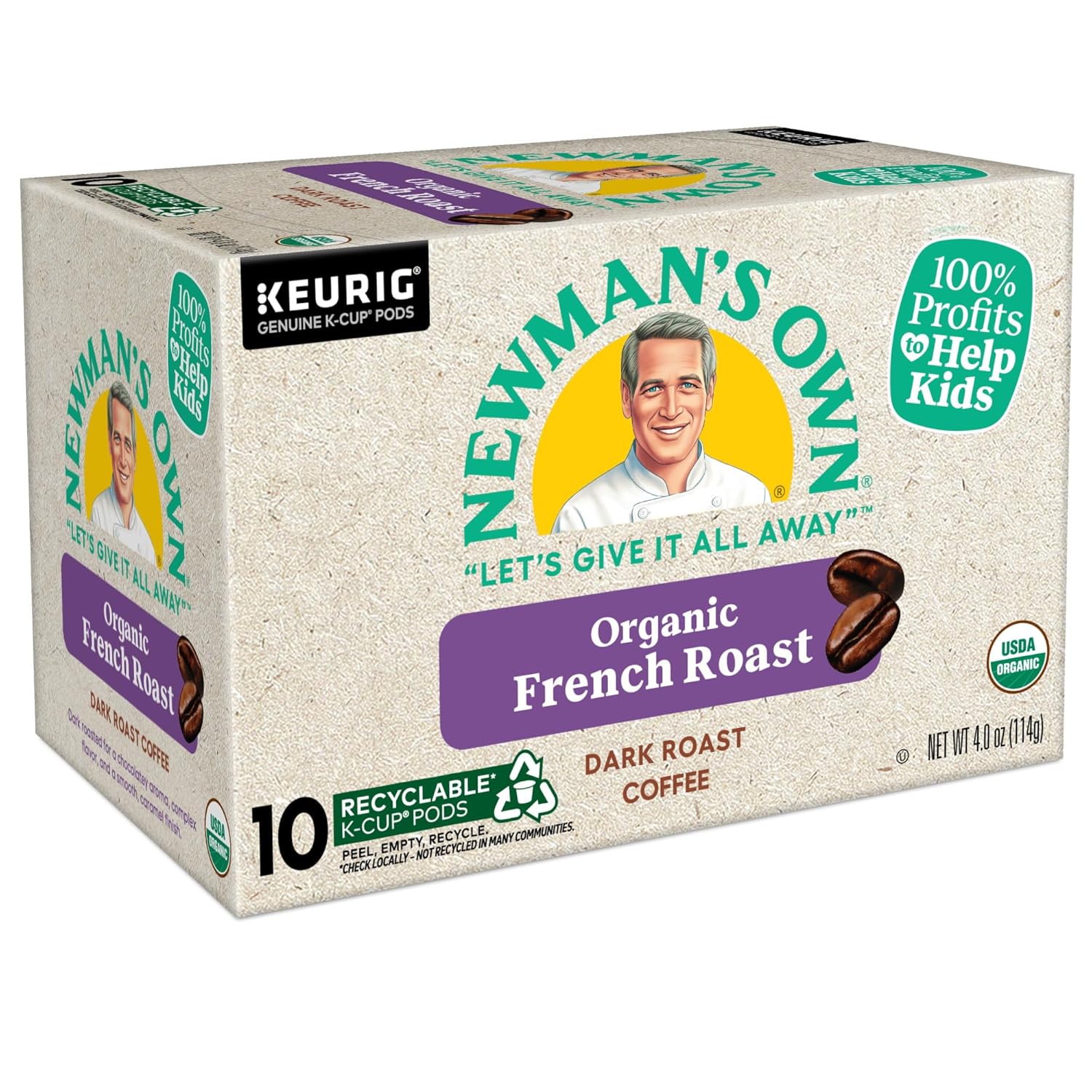 Newman's Own Organic French Roast Coffee, Keurig Single Serve K-Cup Pods, Dark Roast Coffee, 60 Count, (6 Packs of 10) - Image 13