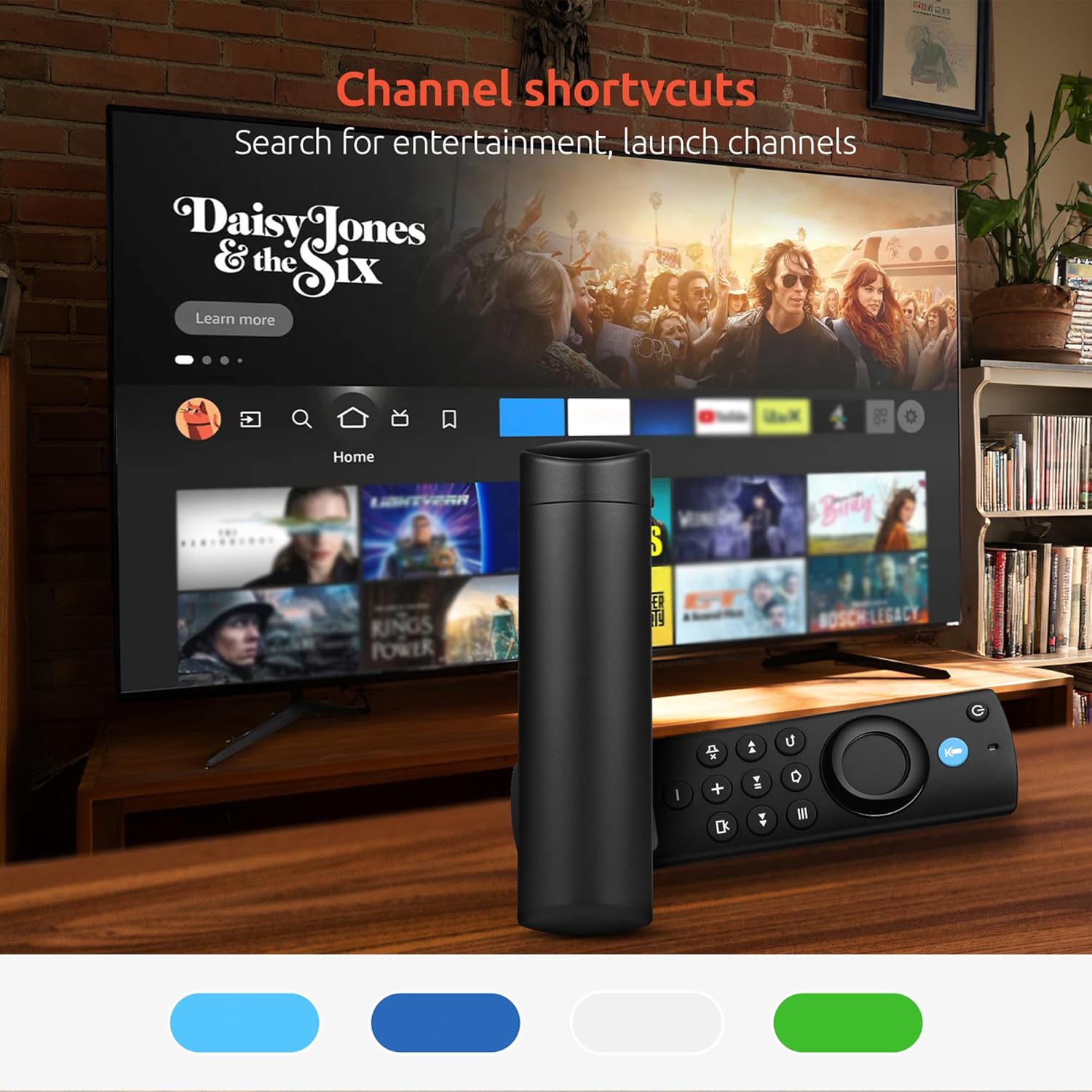 Replacement Firestick Remote Control Compatible with Fire-Smart TV Series Stick, Stick 4K/4K Max/HD/Lite, 3rd Gen Smart TV & Cube(2nd Gen/1st Gen/3rd Gen), TVs Stick(2nd Gen/3rd Gen) with Voice Search - Image 3