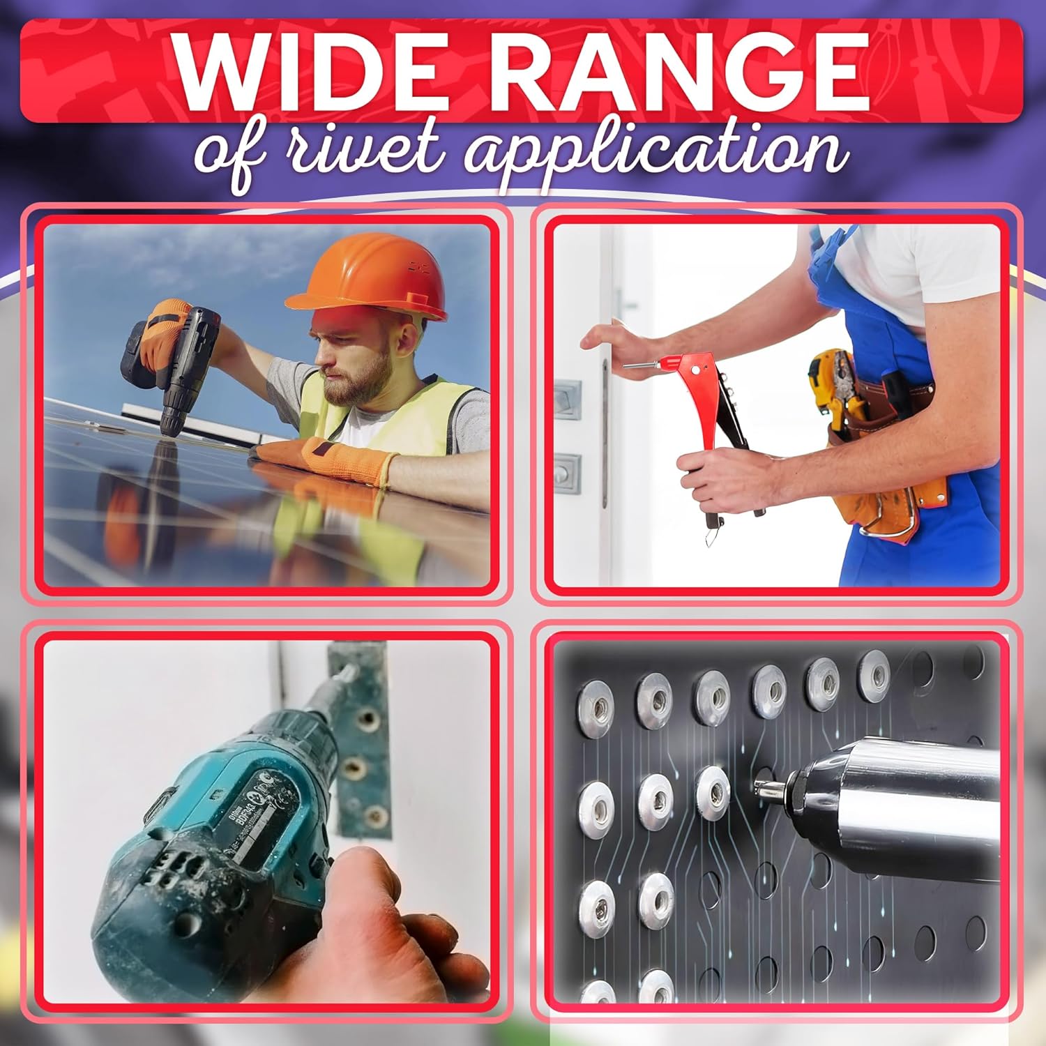 25 Pcs Aluminum Long Rivets 3/16 x 1-1/2 Large Dome Head Long Grip Blind Rivets Grip Range 24–30 mm (0.94–1.18") Heavy Duty for Windows Doors Metal Auto Body Corrosion-Resistant Indoor & Outdoor Use - Image 7