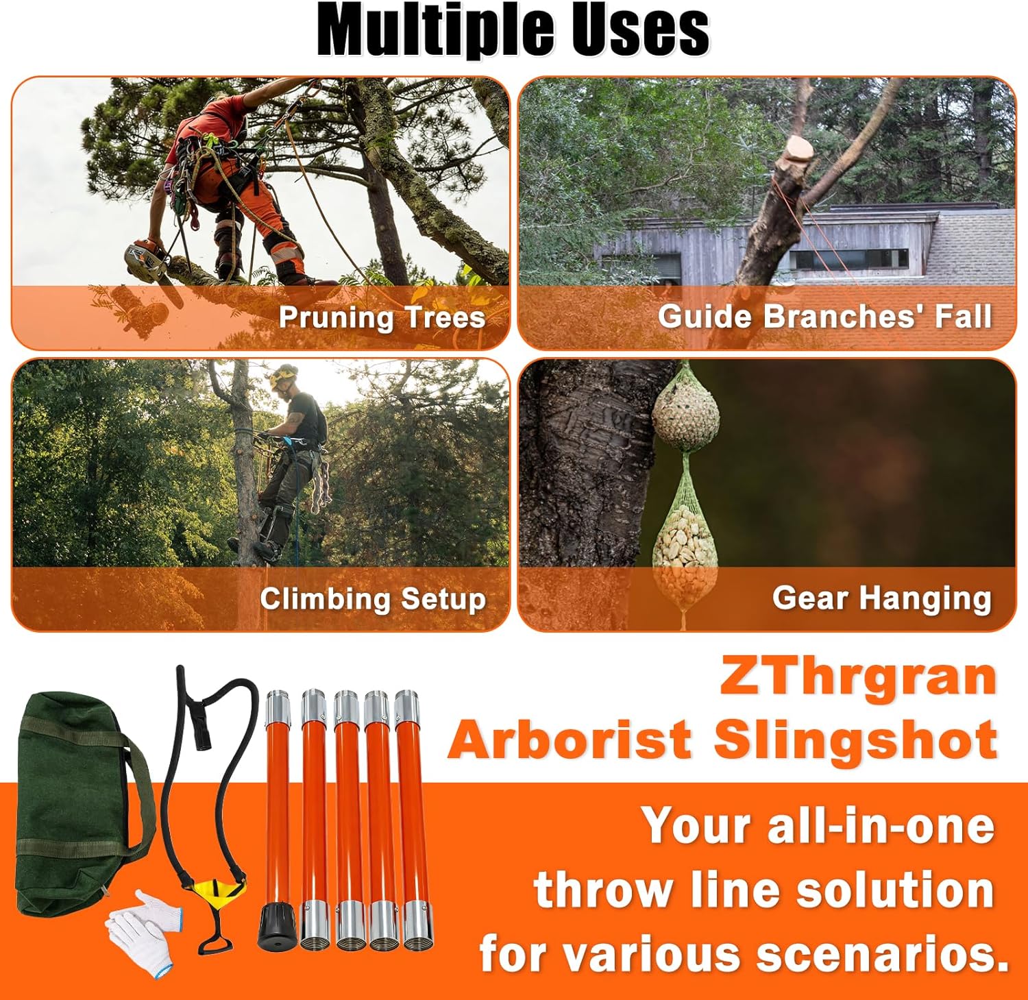 Arborist Slingshot Throw Line Rope Launcher, Portable Arborist Rope Launcher for Tree Work & Rope Placement - Image 8