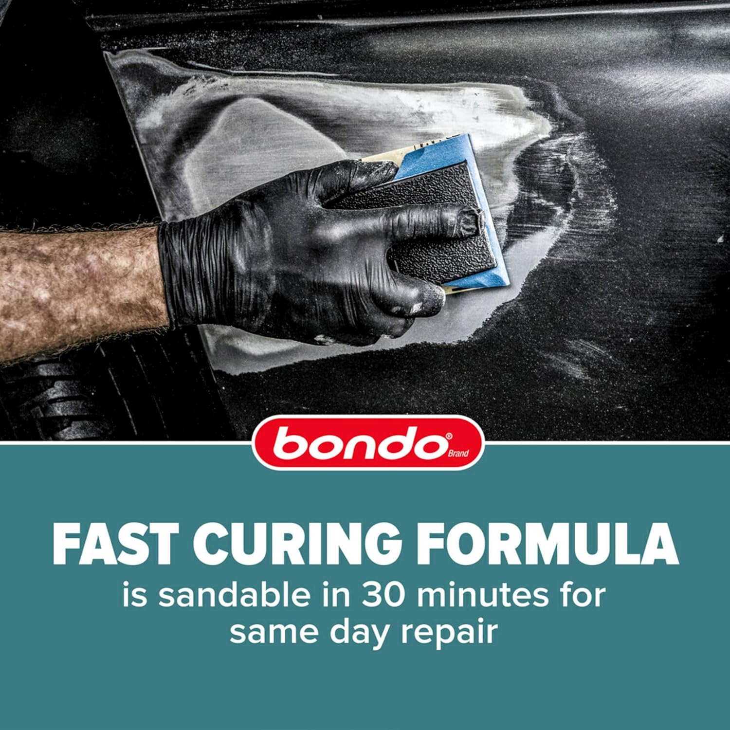 3M Bondo Short Strand Fiberglass Reinforced Filler 1.37 LB (621 g) with Bondo Cream Hardener 0.5 oz (14g), Repair Holes Up To 0.5 IN, Waterproof (SS-PT-ES) - Image 12
