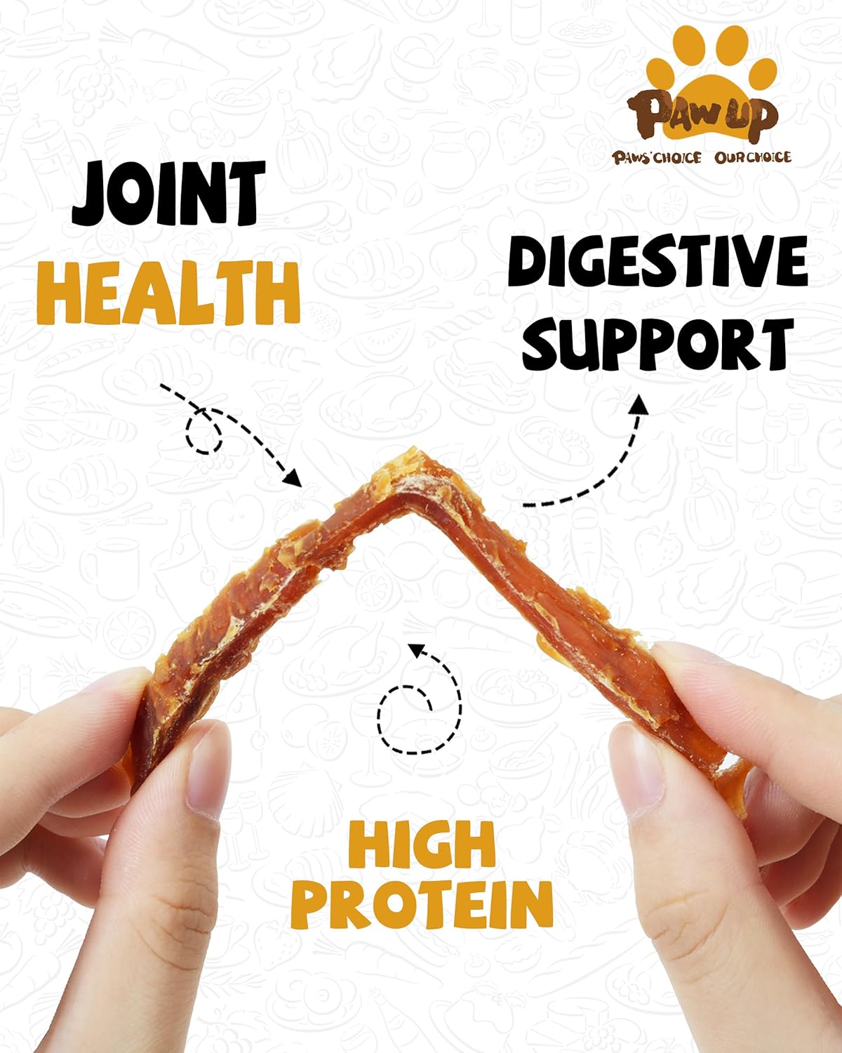 PAWUP Chicken Jerky Strips Dog Treats, Low Fat High Protein, Natural Chicken Dog Jerky, Training Treats for Small & Medium Dogs, 12.5 oz - Image 3