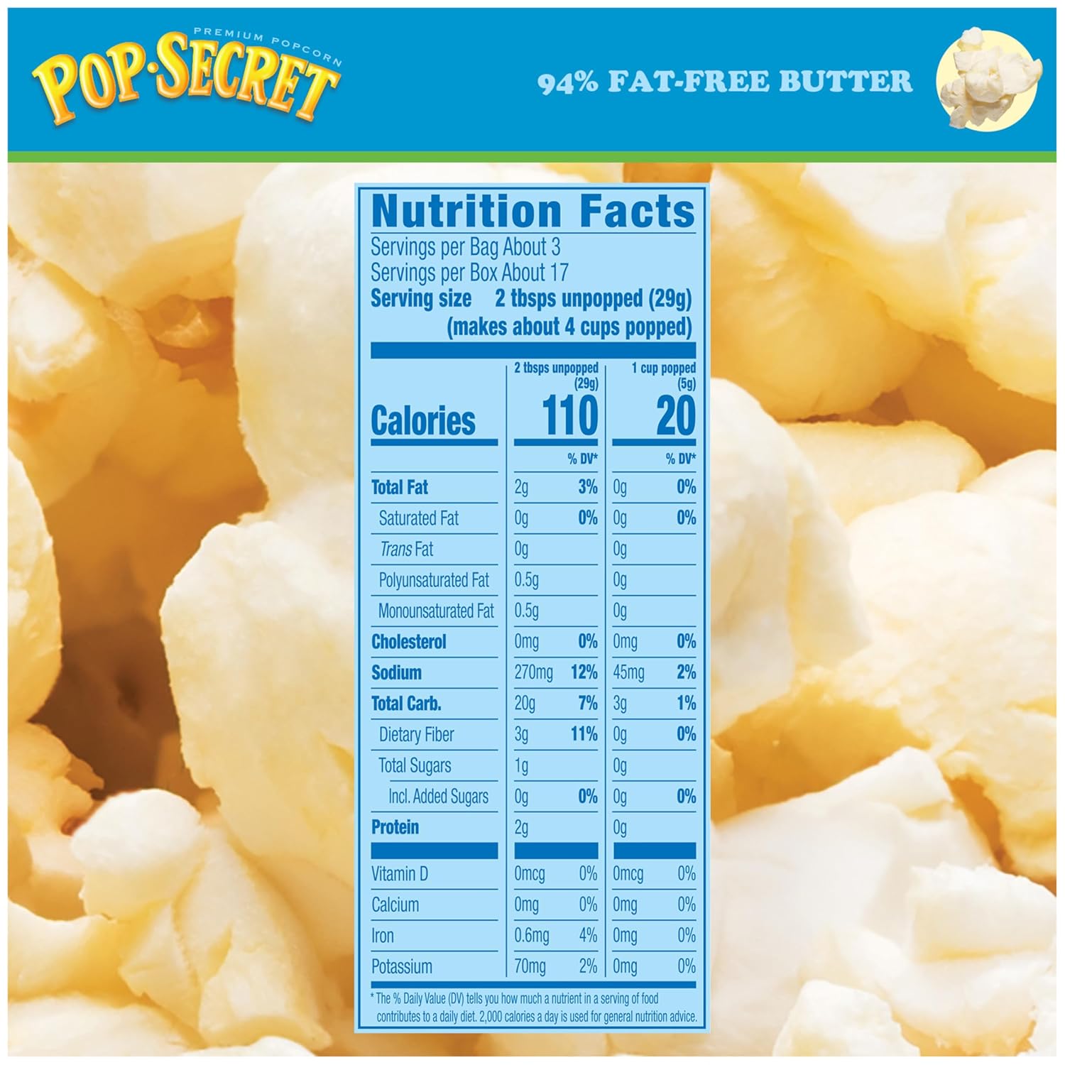 Pop Secret 94% Fat Free Butter Popcorn, 6 Count Boxes (Pack of 6) - Image 4