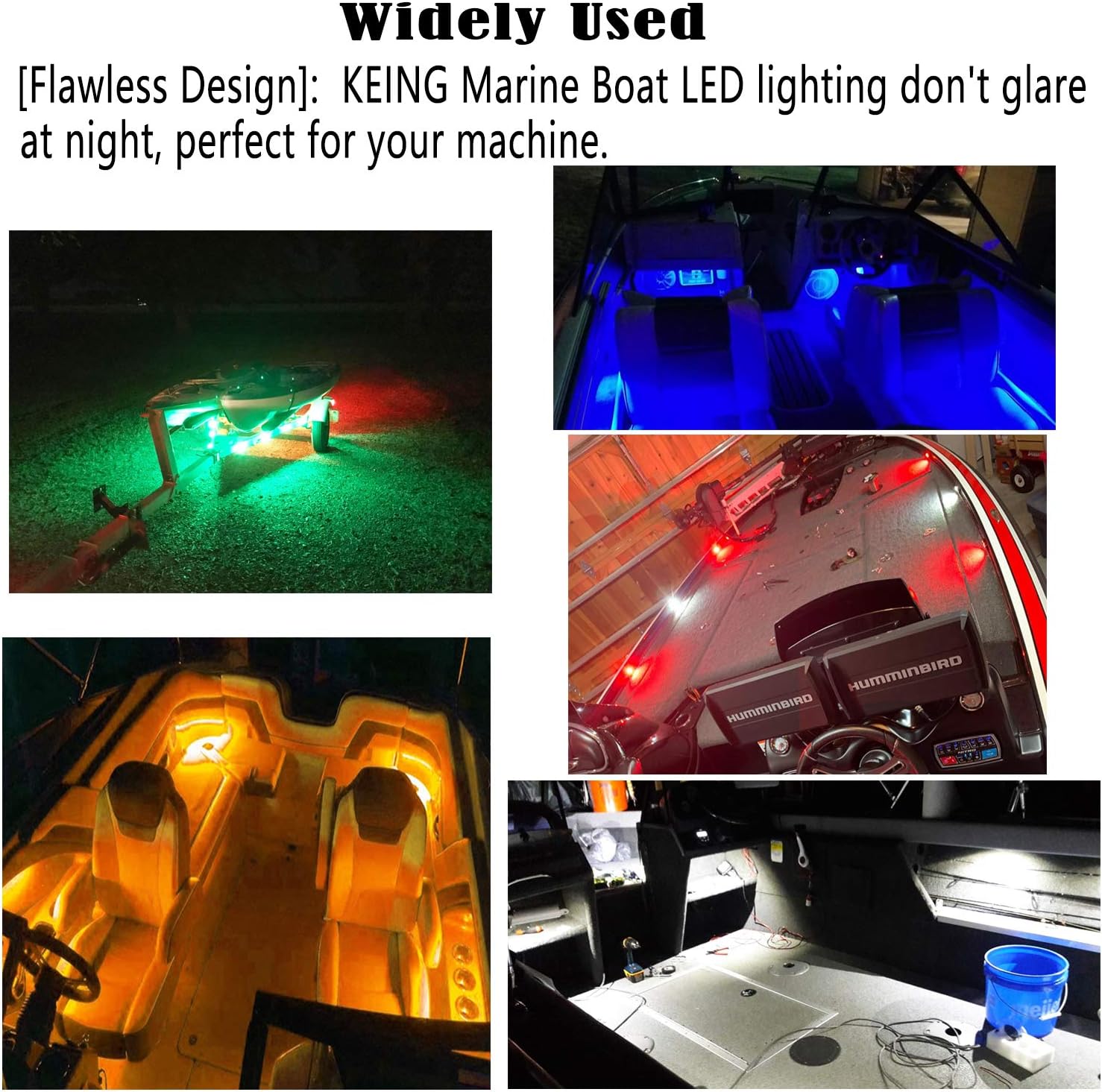 (5 Red + 5 Green) Waterproof Marine Boat LED Lights, Underwater & Deck Courtesy Lights, 12V for Yacht, Boat, Fishing, Pontoon, Sailboat, Kayak - Image 7