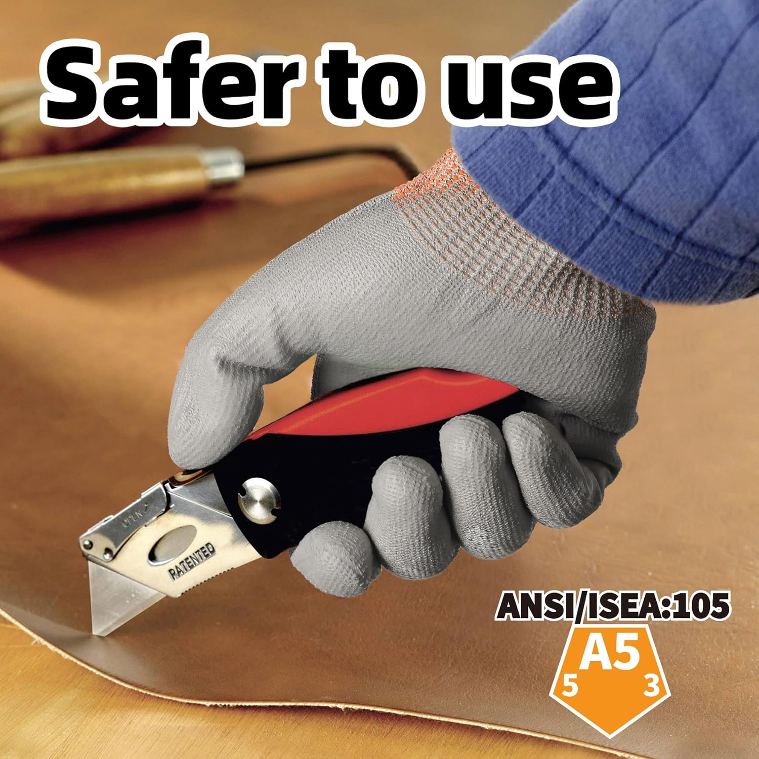 Schwer 12 Pairs ANSI A5 Cut Resistant Work Gloves, Cut Proof Gloves with PU Coating, Used for Metal Fabrication, WoodWorking, Construction, Non Slip, Durable, Non PFAS, S, CR3088 - Image 3
