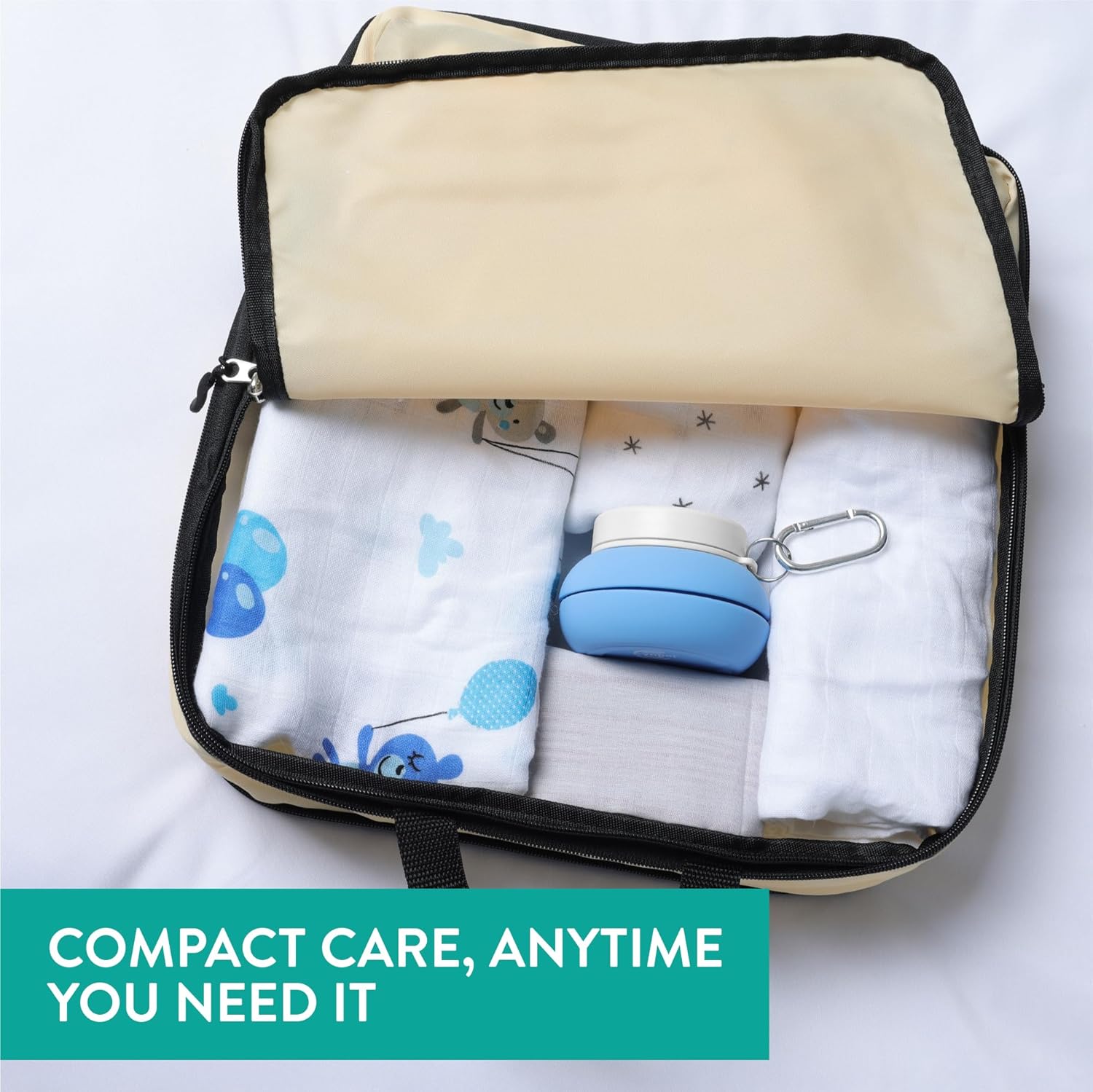 Cynpel Foldable Peri Bottle - Compact Leak-Proof Portable Travel Bidet Sprayer - Ideal for Postpartum Care Perineal Spray Wash & Personal Hygiene - Jet Spray Portable Bidet - Blue - Image 3