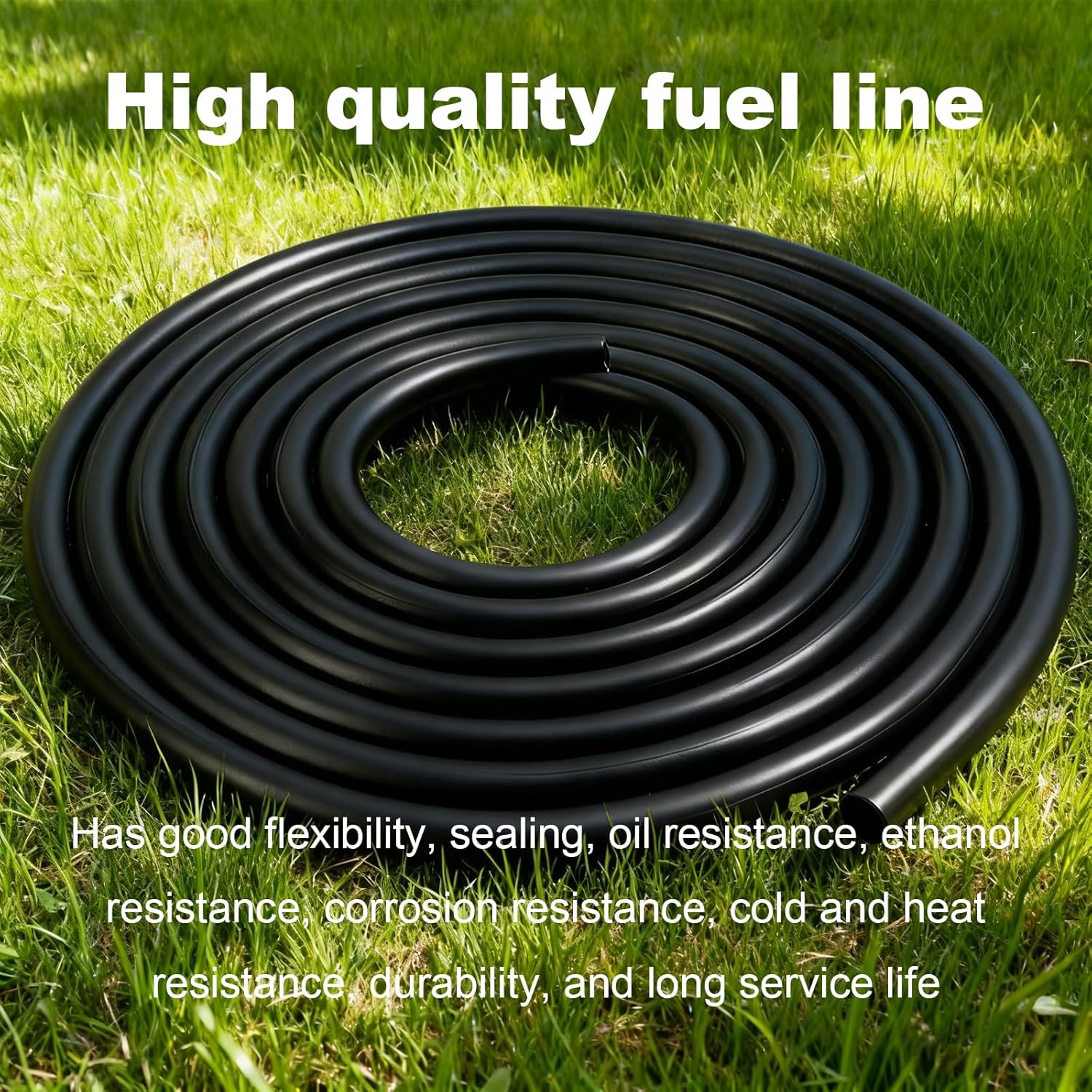 10 Feet 1/4 Inch ID Fuel Line Hose with 20PCS 2/5" Clamps - Compatible with Kawasaki, Kohler, Briggs & Stratton Small Engines, Generators & Powersports - Durable Flexible Rubber Gas & Diesel Hose Kit - Image 5