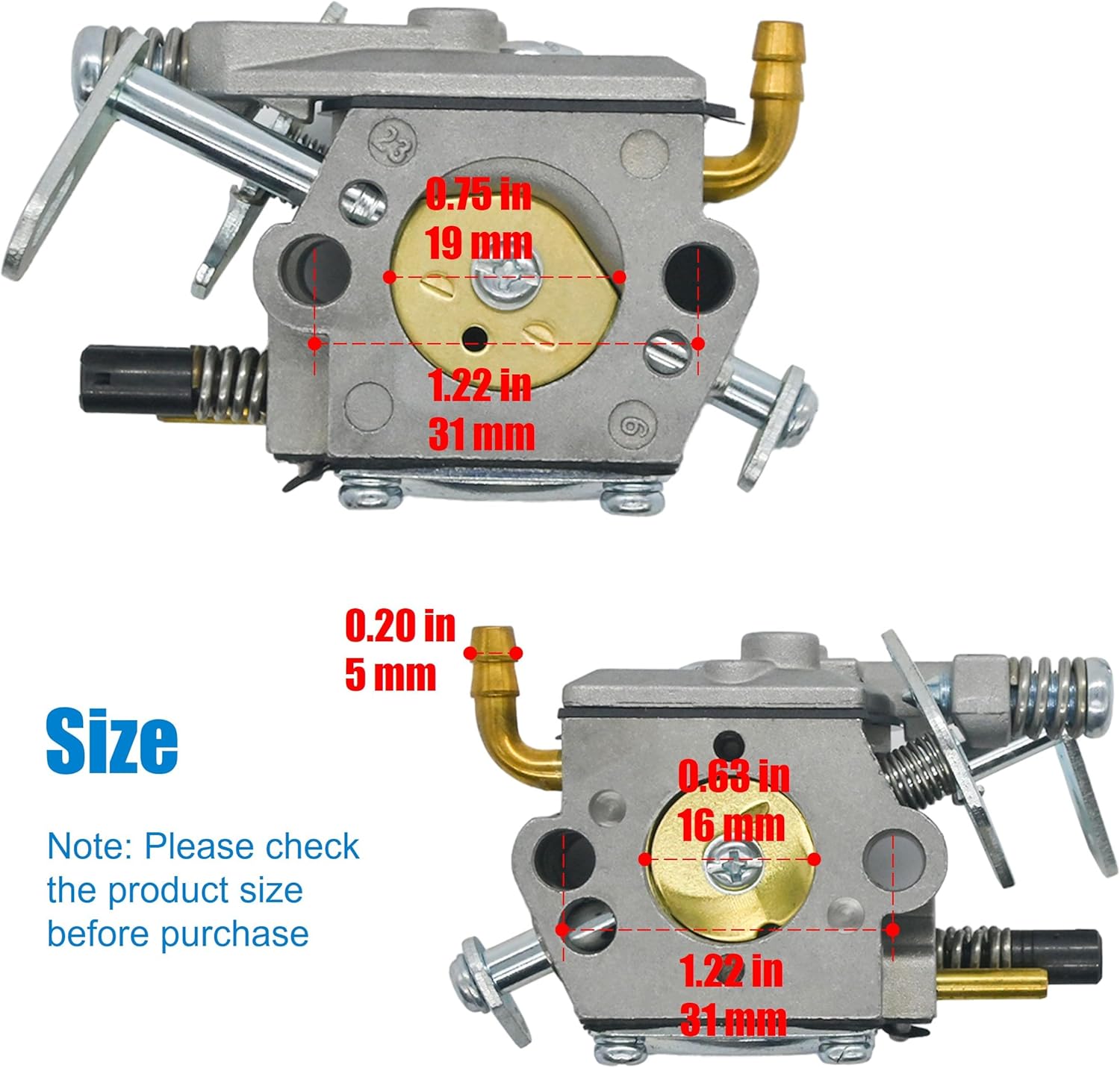 Mac 3200 Carburetor Replacement for McCulloch Chainsaw 3516 Parts 3205 3210 32cc 35cc 38cc Engine CS6MHO35UB24RA 9287-310001 Carb Kit with Air Filter Fuel Filter Spark Plug - Image 2