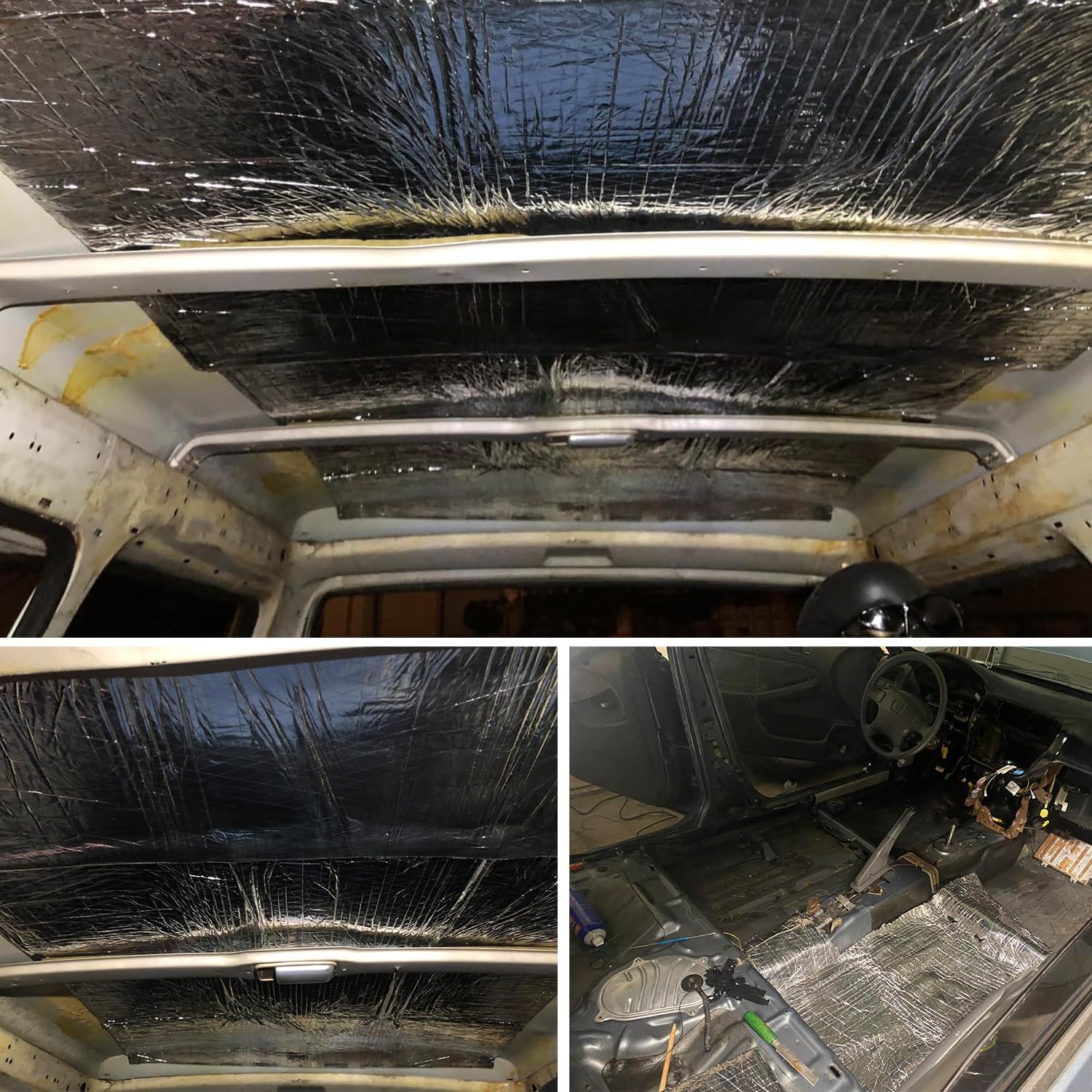 Car Heat Sound Deadening Insulation Mat - 197 Mil 10.76 Sqft Automobile Sound Deadening & Heat Insulation Material for Auto Hood Engine Roof Door and Trunk, Aluminum Foil Finish - Image 7