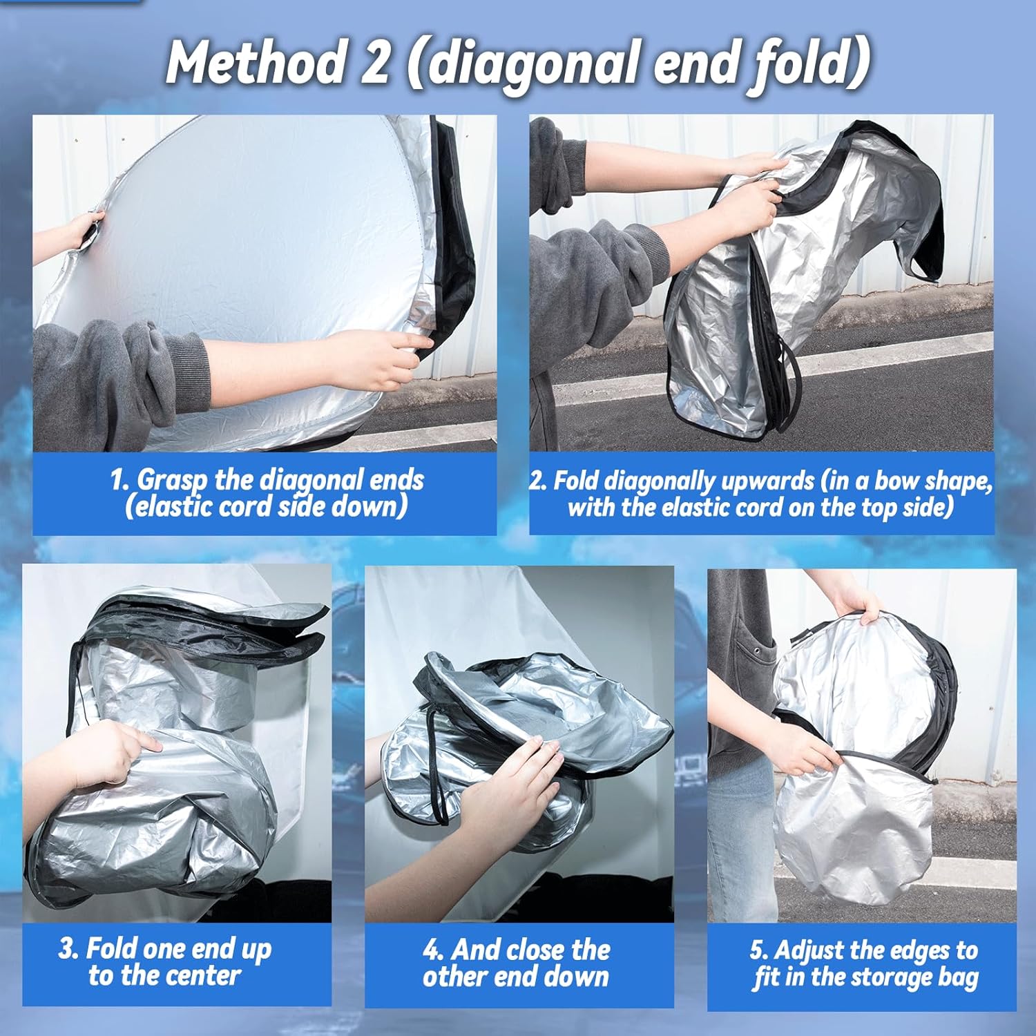 Windshield Sun Shade for 2024 2025 2026 Nissan Rogue(Not for Rogue Sport), Car Front Window Sunshade with 240T Sun Visor Protector Blocks UV Rays Heat Sun Shield Accessories - Image 4