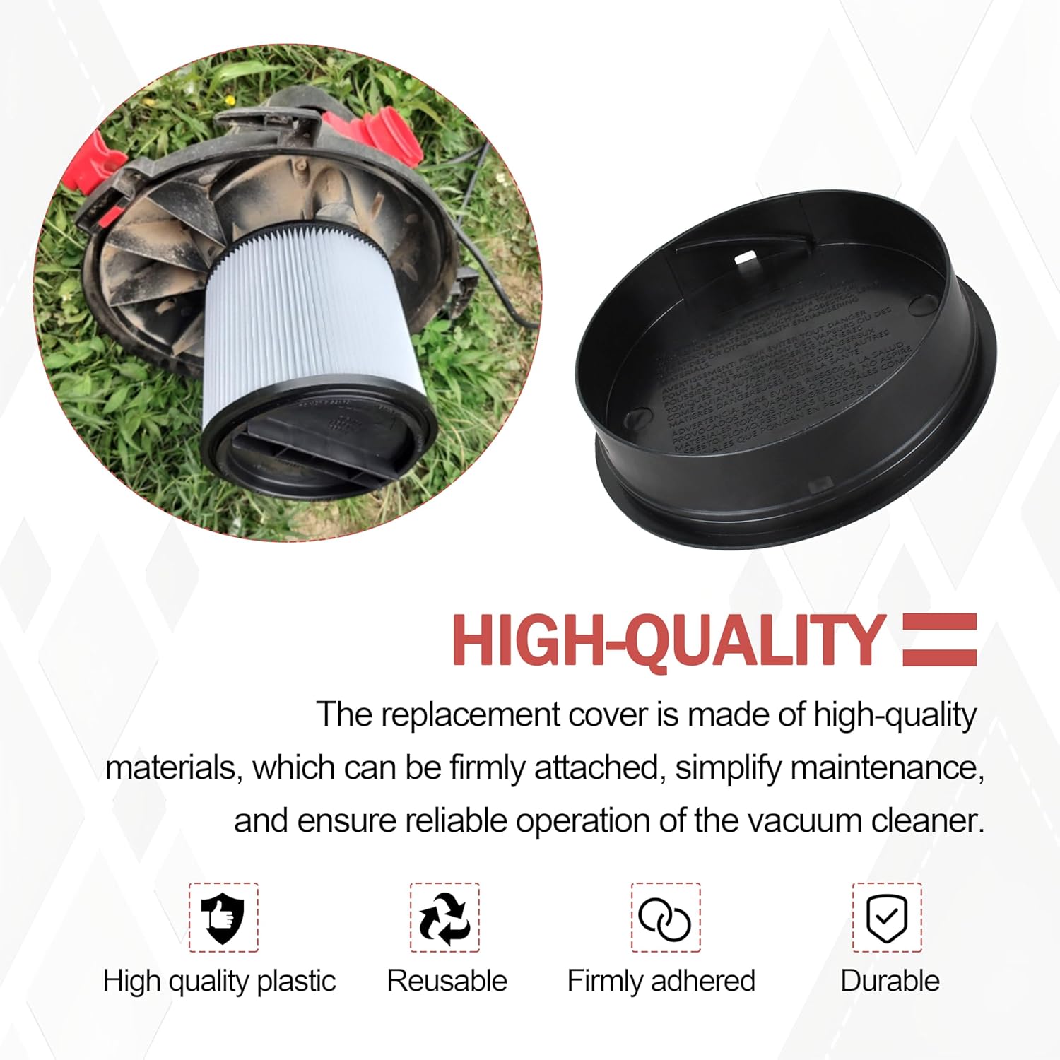 #3008000 Replacement Filter Retainer Cover for Shop Vac 90304 Filter,Wet and Dry Vacuum Cleaner - Image 4