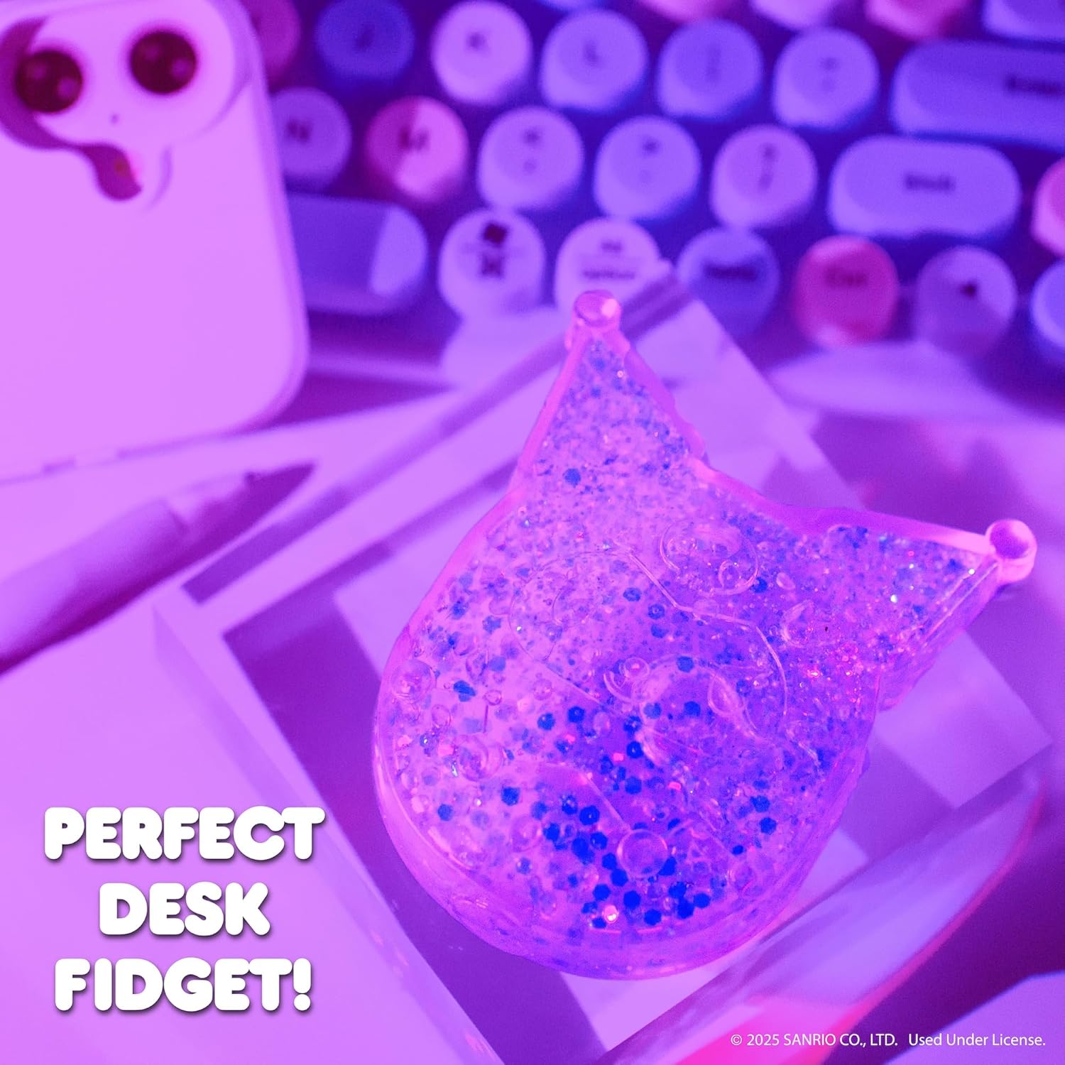 Hello Kitty® and Friends SLIMYGLOOP Gelli Gels – Kuromi™, Slow Rising Sensory Squeeze Toy with Glitter, Gel Filled Fidget Toys - Image 5