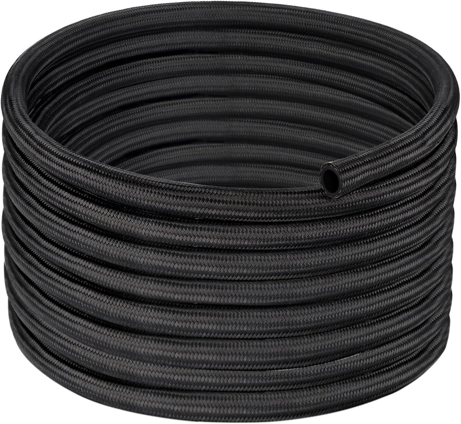 EVIL ENERGY 4AN Fuel Line, AN4 Braided Fuel Hose Nylon CPE 20FT Black