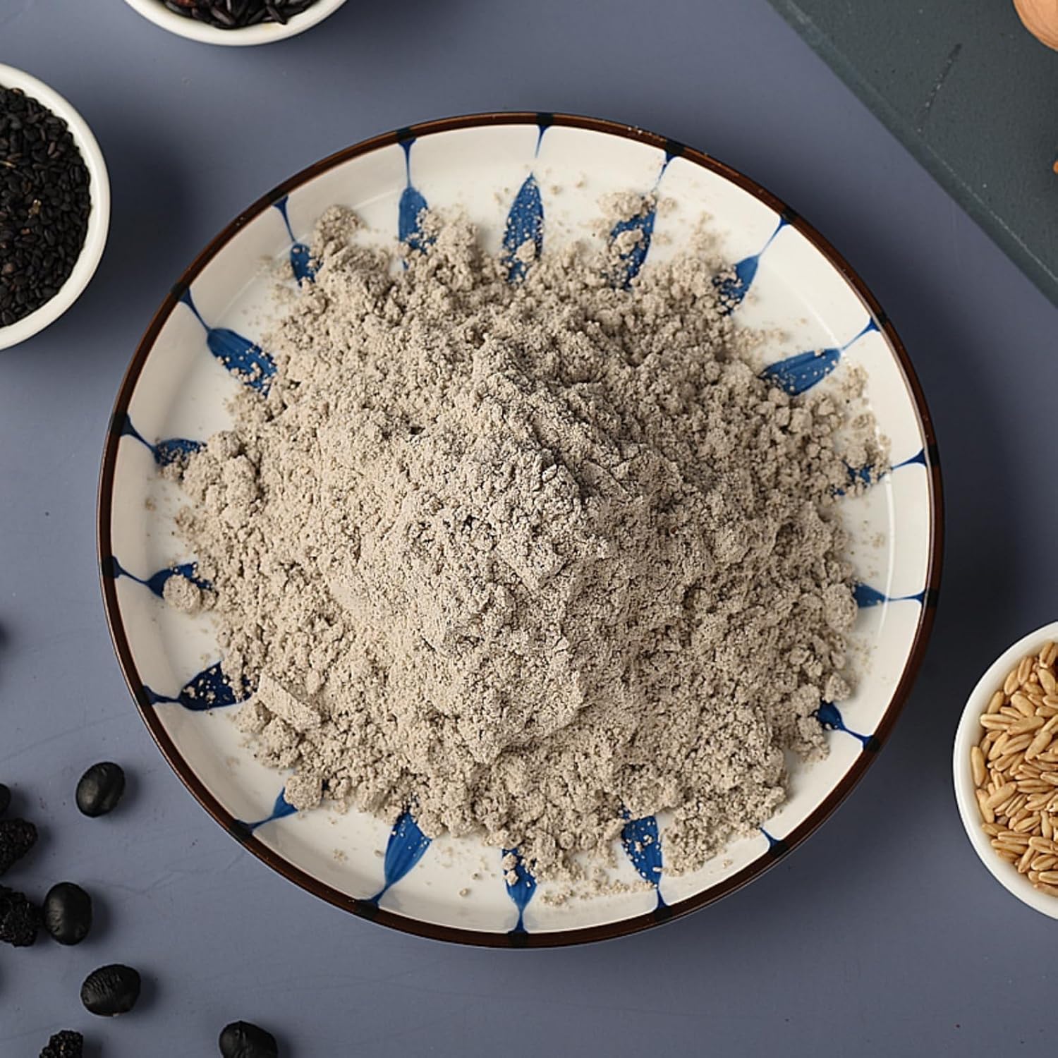 Black Sesame Walnut Black Bean Powder,Grain Congee,Chinese Yam Black Sesame Soup,Instant Soup,Breakfast Congee,17.6 Oz (500g) (17.6oz, No Sugar) - Image 6
