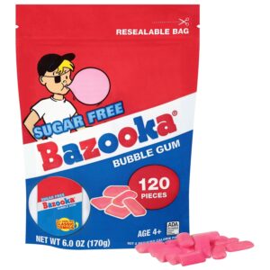 Bazooka Bubble Gum Sugar-Free Chewi...
