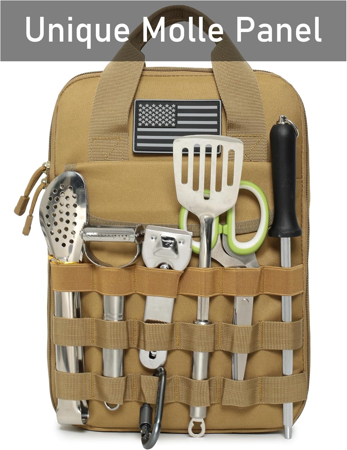 Tactical Camp Kitchen Organizer Camping Cooking Utensils Bag for BBQ, Picnic, Travel & Hiking (Bag Only) - Image 5