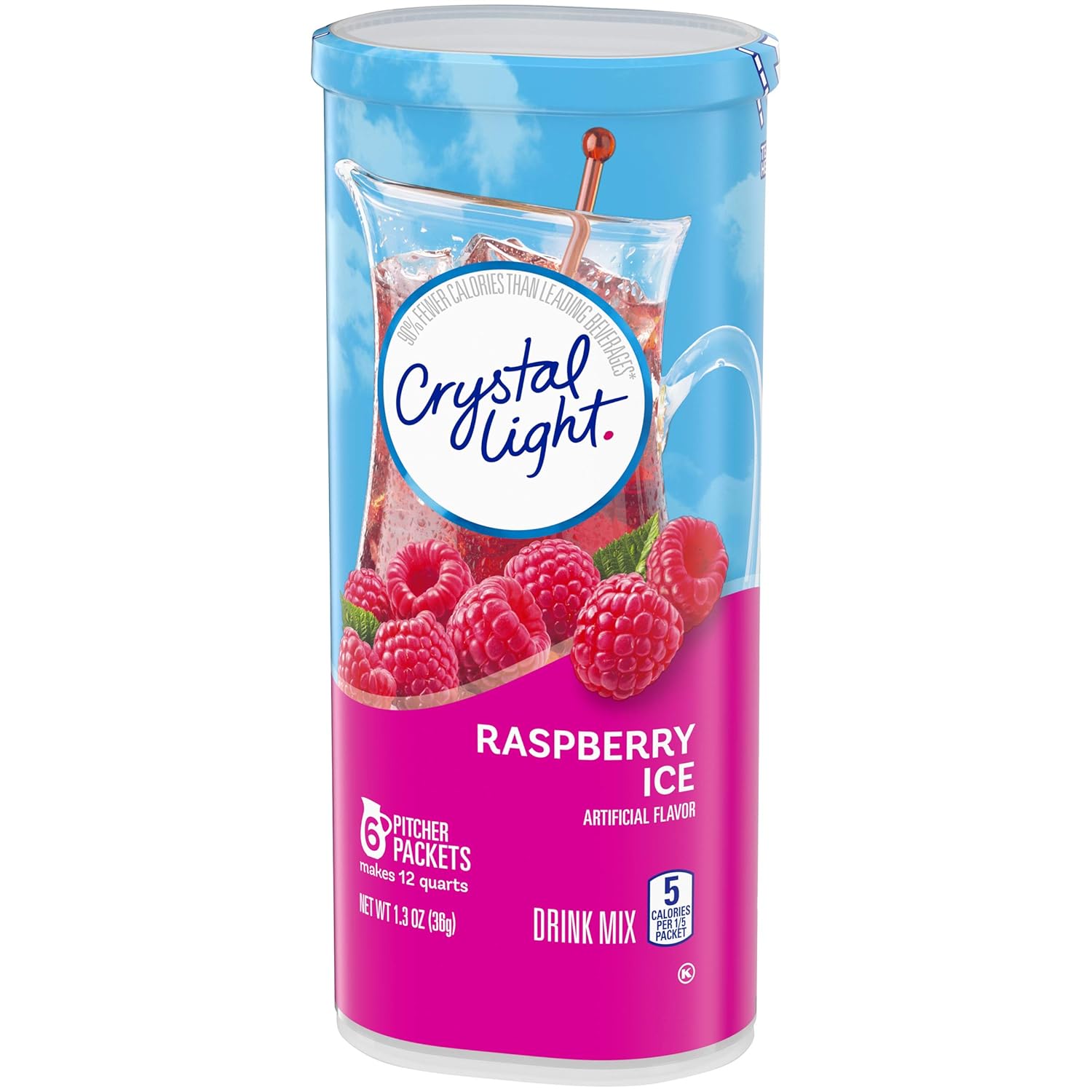 Crystal Light Sugar-Free Raspberry Ice Drink Mix (6 Pitcher Packets) - Image 9