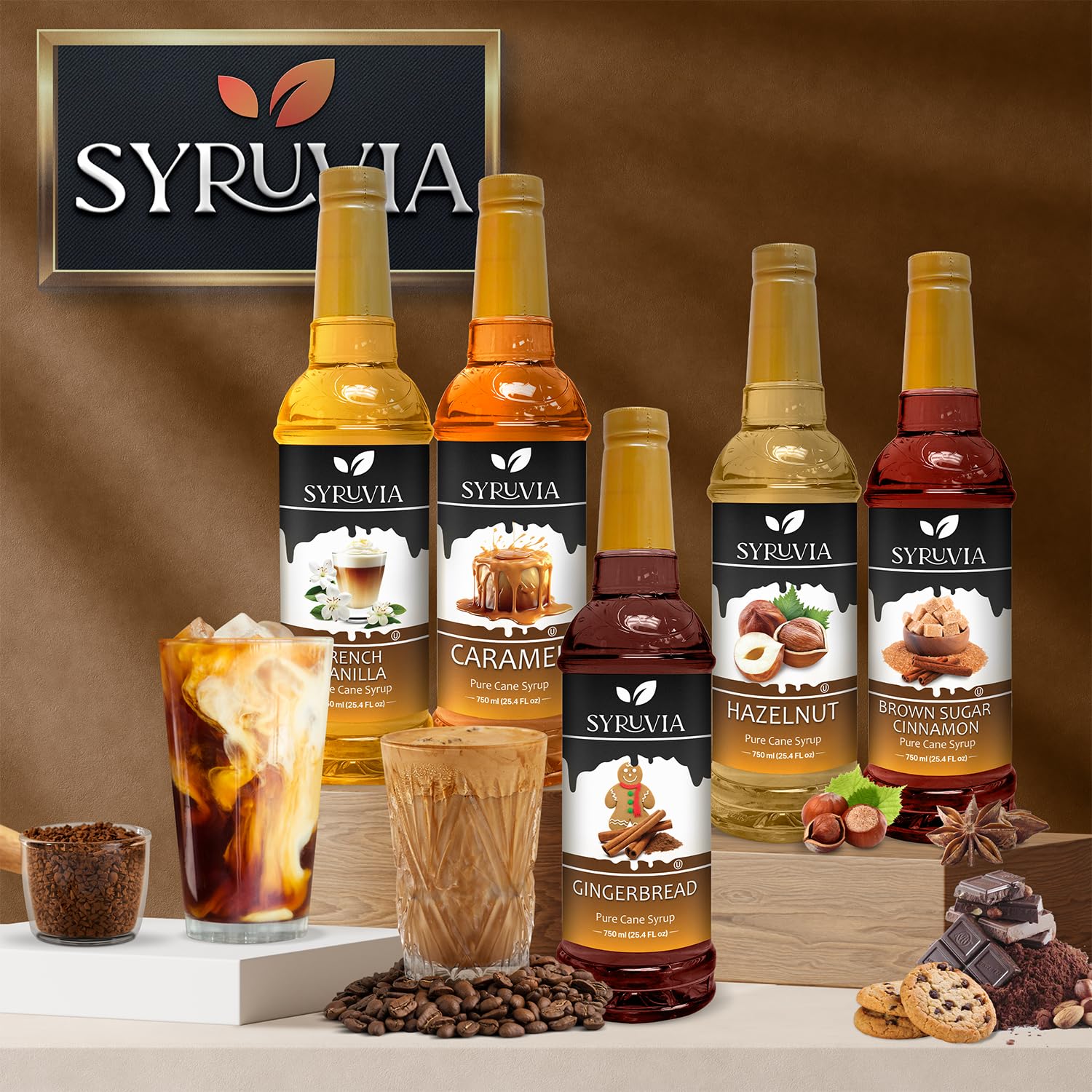 Syruvia Coffee Syrup, Pecan Pie Flavored Syrup for Drinks, Lattes, and Desserts – 25.4 fl oz - Image 7