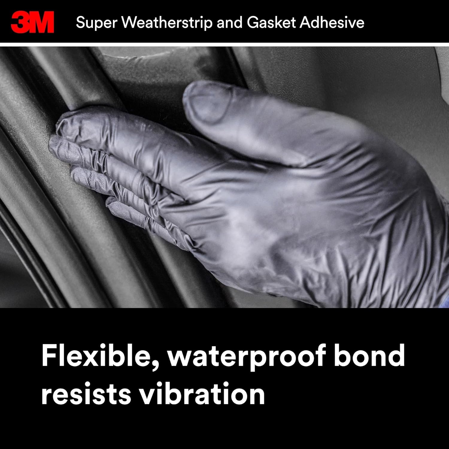 3M Super Weatherstrip and Gasket Adhesive, 08581, Black, 2 fl oz Tube, 1 Per Pack - Image 6