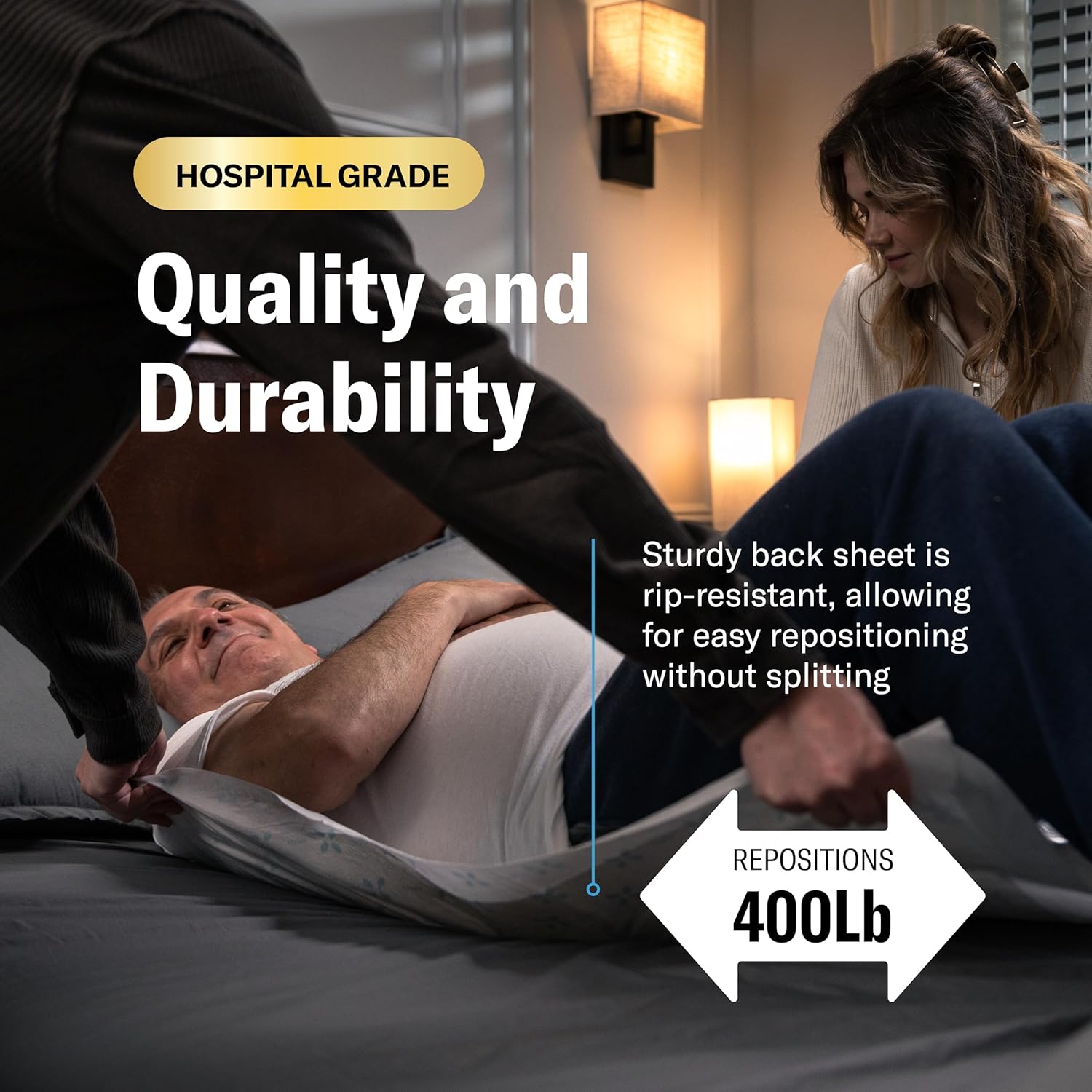 Chucks MAX+ Hospital Bed Pads Disposable Adult 36 x 36 Incontinence Pads - XXX-Large Pee Pads for Elderly Adults. Extra Heavy Duty Absorbency + Breathable Soft Padding, Repositioning Underpads 10-Pack - Image 5