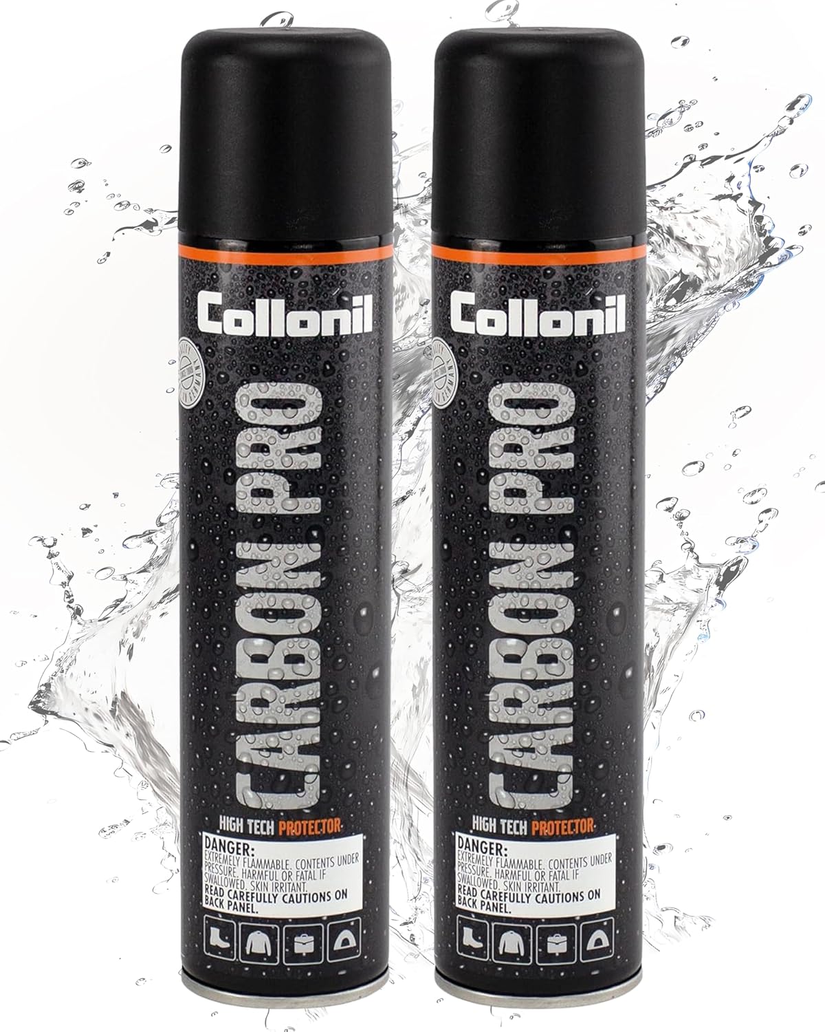 Collonil Carbon Pro XXL – Universal Shoe Protector Spray 2x 10.1 fl oz – Waterproof & Stain-Resistant – PFAS-Free Suede Protector for Shoes, Boots, Backpacks, Jackets & Tents – Made in Germany