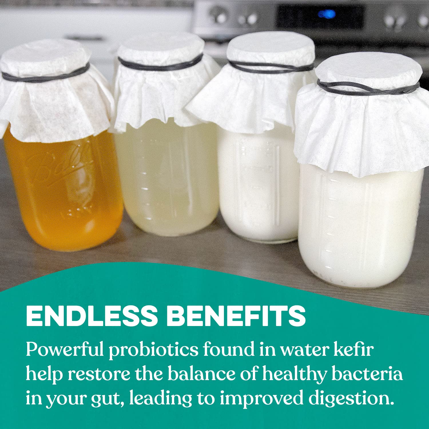 Cultures for Health Kefir Starter Culture | 4 Packets Freeze Dried Starter Powder | Make Kefir with Milk, Water, or Juice | Re-Culture Kefir Probiotic Drinks 2-7x Each | Cultures in Less Than a Day - Image 5