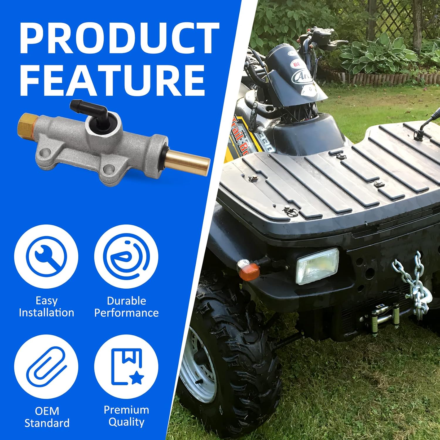 Rear Foot Brake Master Cylinder for Polaris Sportsman 500 700 600 400 800 335 450 Diesel 455 Scrambler 400 500 Trail Blazer 250 Trail Boss 325 Worker 335 500 Sport 400 Xplorer,OEM# 1910301 - Image 6
