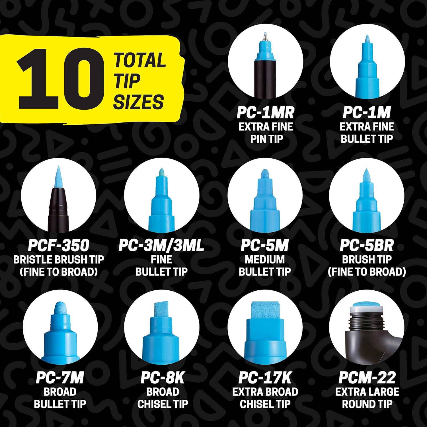Posca Paint Art Markers, Set of 15 5M Medium Acrylic Markers with Reversible Tips, Artist Recommended Paint Pens for Gifts, Decorations, Fabric, Metal, Windows, Wood and Canvas - Image 7