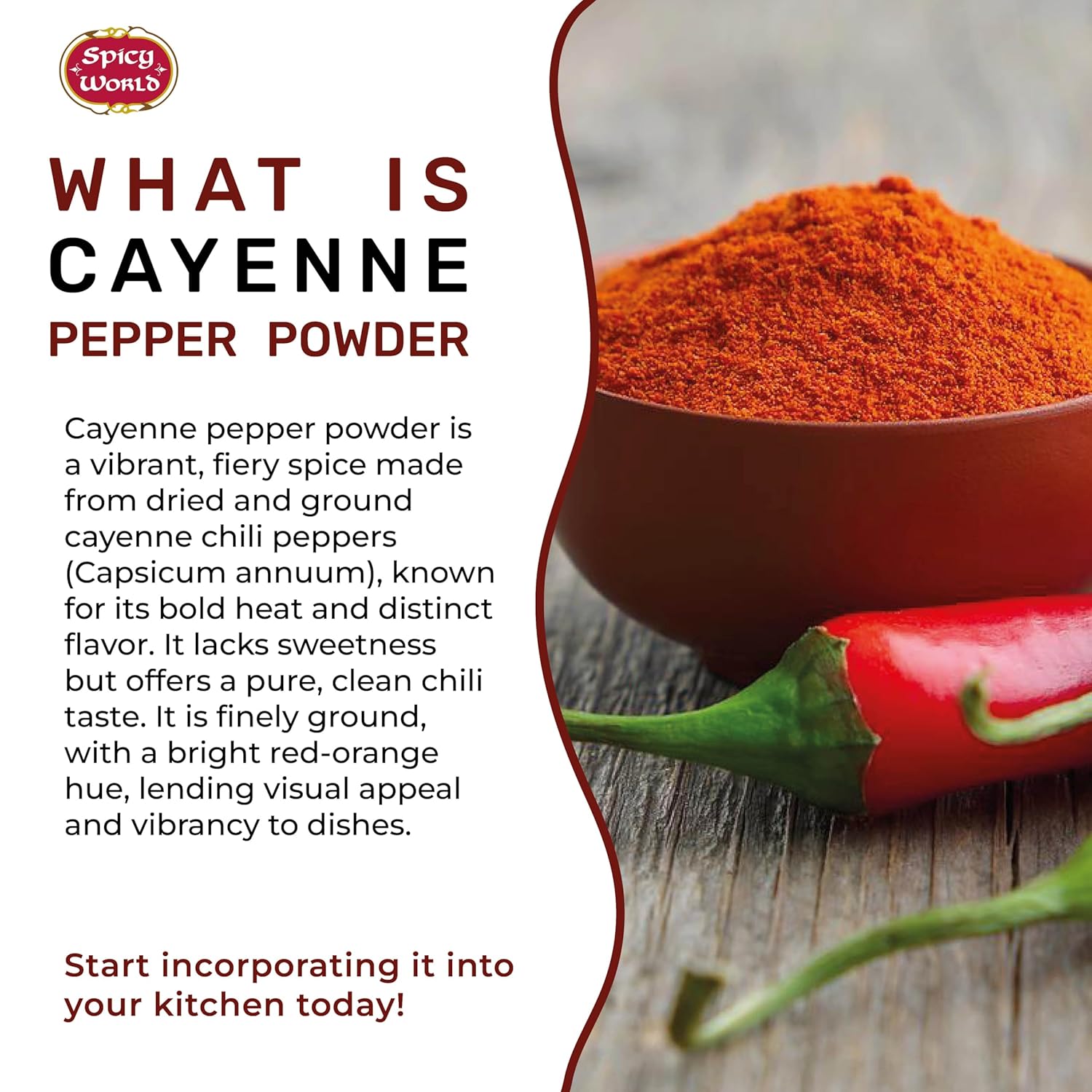 Cayenne Pepper Powder 16oz Jar - 50,000 SHU, Gluten Free, All Natural Red Pepper, Garden Wildlife Natural Pest Control by Spicy World - Image 4
