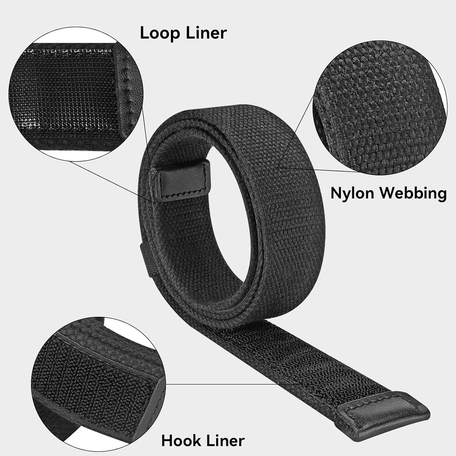 Nickel Free Non-Metal Tsa Approved Hypoallergenic No Scratch Without Buckle Belt Mechanic Nylon Belt 1.38" - Image 6
