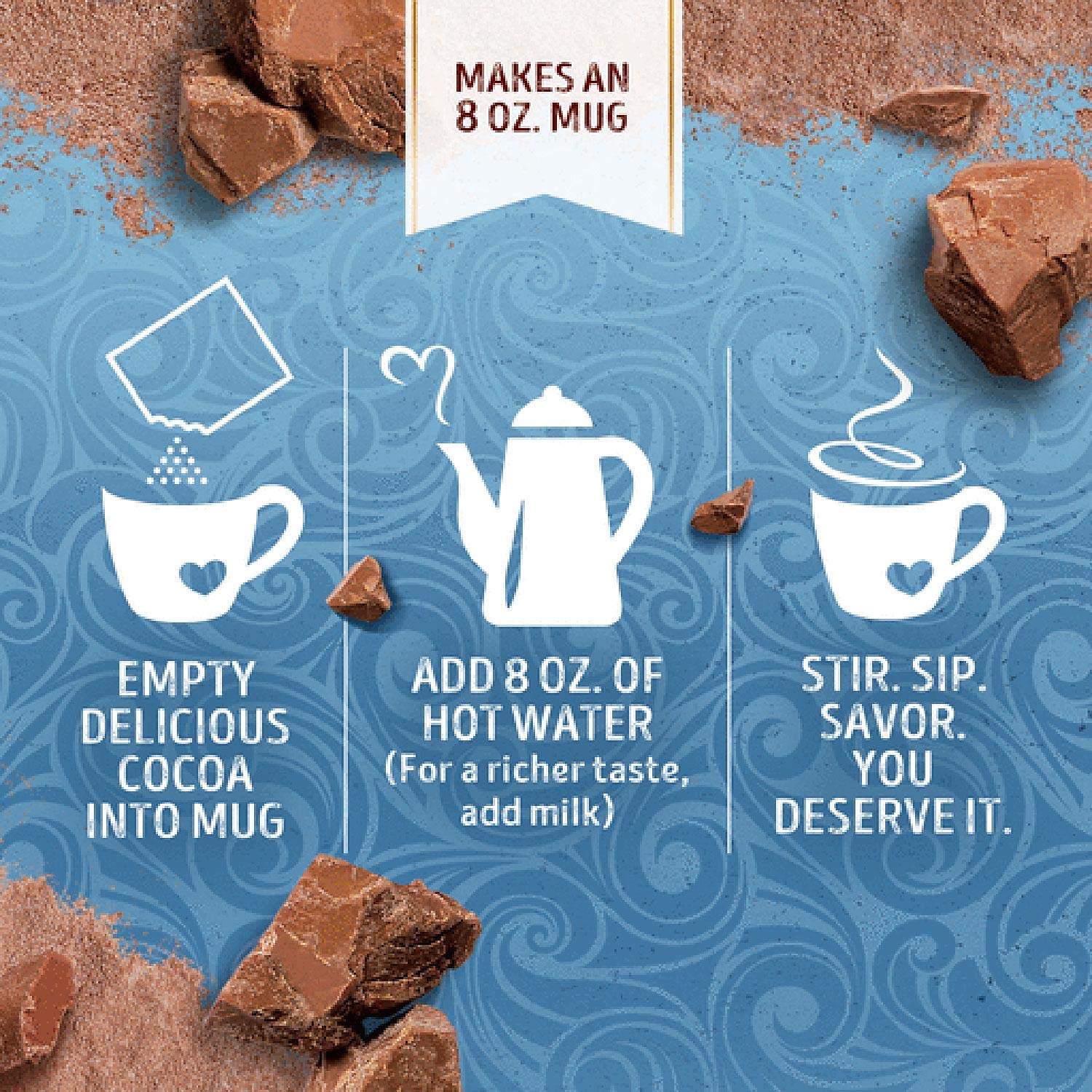 Swiss Miss Milk Chocolate Flavor Hot Cocoa Mix, 1.38 oz. 50-Count - Image 8