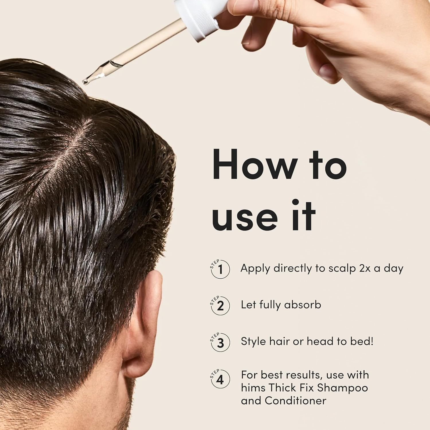 hims Hair Regrowth Treatment - Topical Minoxidil 5% Solution for Men - Extra Strength - Supports Thicker, Fuller Hair - Non-Greasy - Unscented, 2 Pack - Image 4