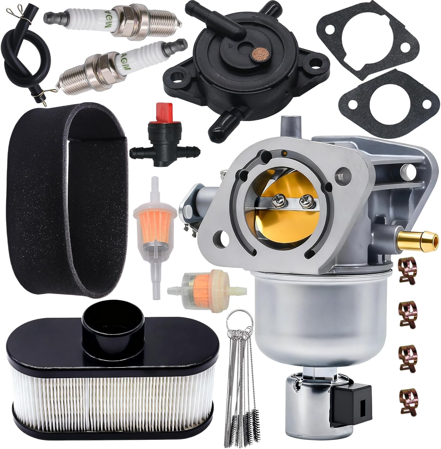 FR691V Carburetor Tune Up Kit Fit for Kawasaki FR691V FR651V FS691V FS651V Engine,Replace for Kawasaki 15004-0828 15004-0829 15004-7063 15004-0985 15004-7062 Carb