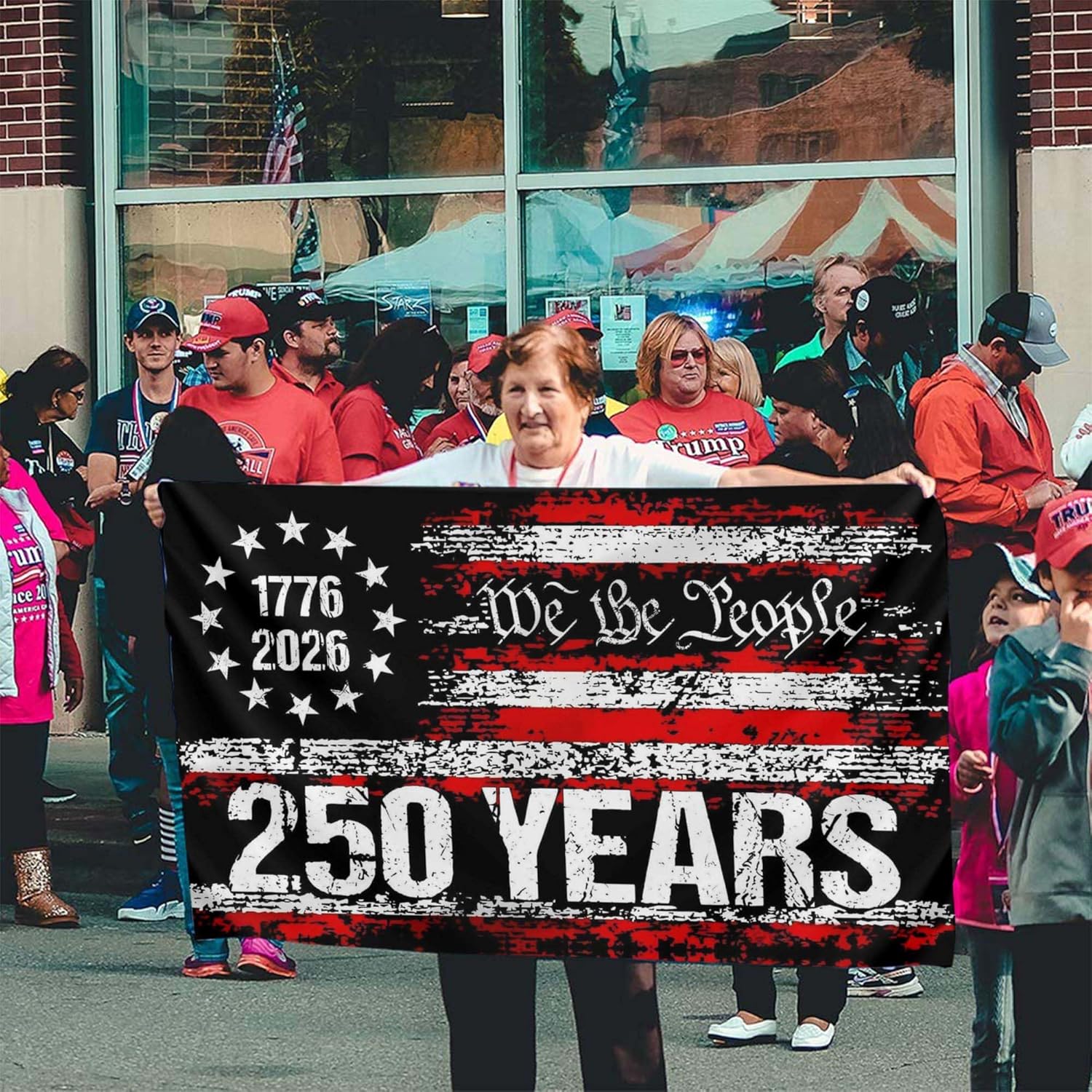 NASIAN 250 Year American Anniversary Flag 250th Anniversary Usa Flag Patriotic 4th of July We The People 1776 Yard Flags For Outside 3x5 Ft House Outdoor Banner Decorations - Image 6