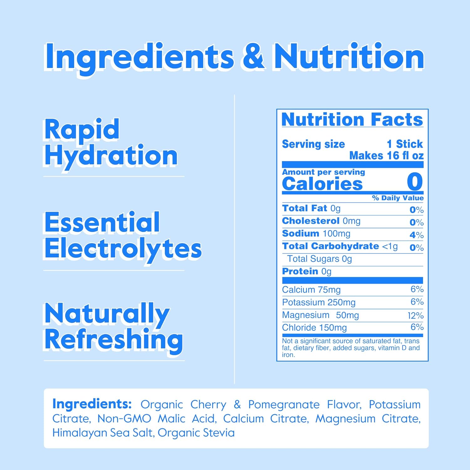 Nectar Hydration Packets - Electrolytes Powder - No Sugar or Calories - Organic Fruit Liquid Daily IV Electrolytes Powder for Dehydration Relief and Rehydration (Cherry Pom 30 Pack) Packaging may vary - Image 2
