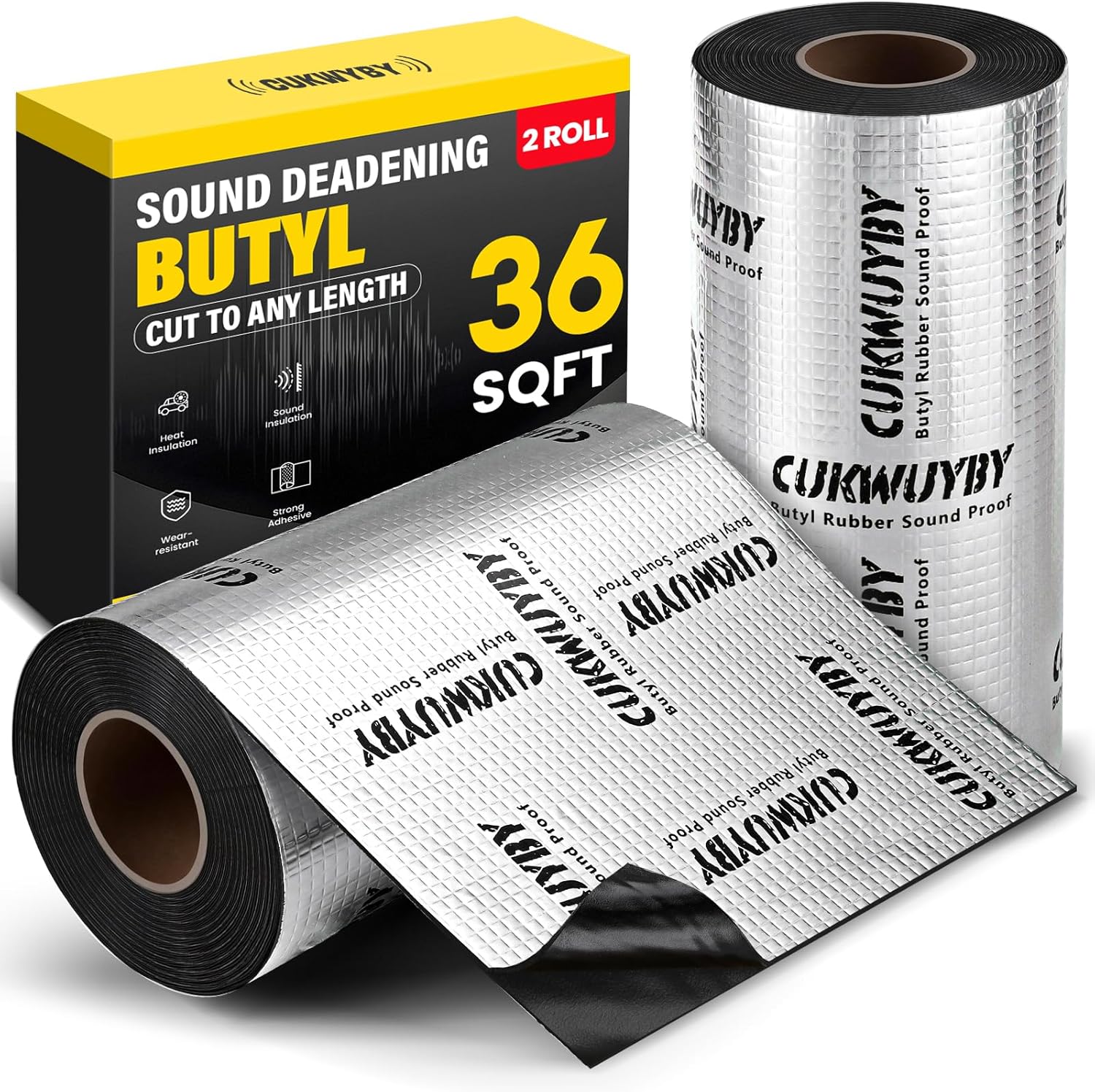 Butyl Sound Deadening 36 sqft Sound Deading Material for Cars Powerful Noise Reduction Sound Deadening Mat Automotive Sound Deadener Heat Sound Insulation Mat Soundproofing