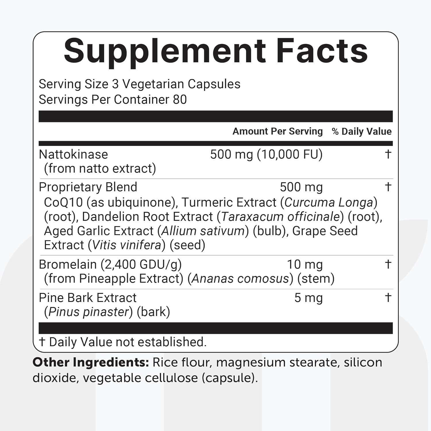 Micro Ingredients Nattokinase 10,000 FU Per Serving (Natural Natto Extract), 240 Vegetarian Capsules | with CoQ10, Turmeric, Aged Garlic & Pine Bark Extract | Non-GMO, Lab Tested, cGMP Manufactured - Image 6