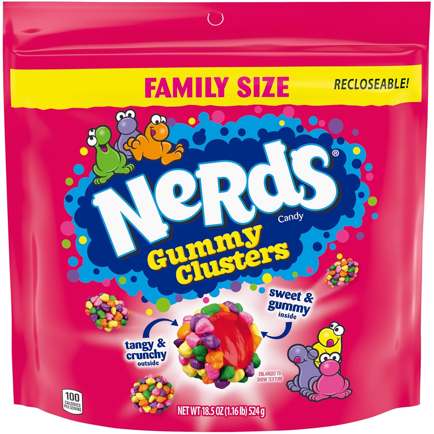 NERDS Gummy Clusters, Candy, Rainbow, Crunchy and Gummy, 18.5 oz - Image 10