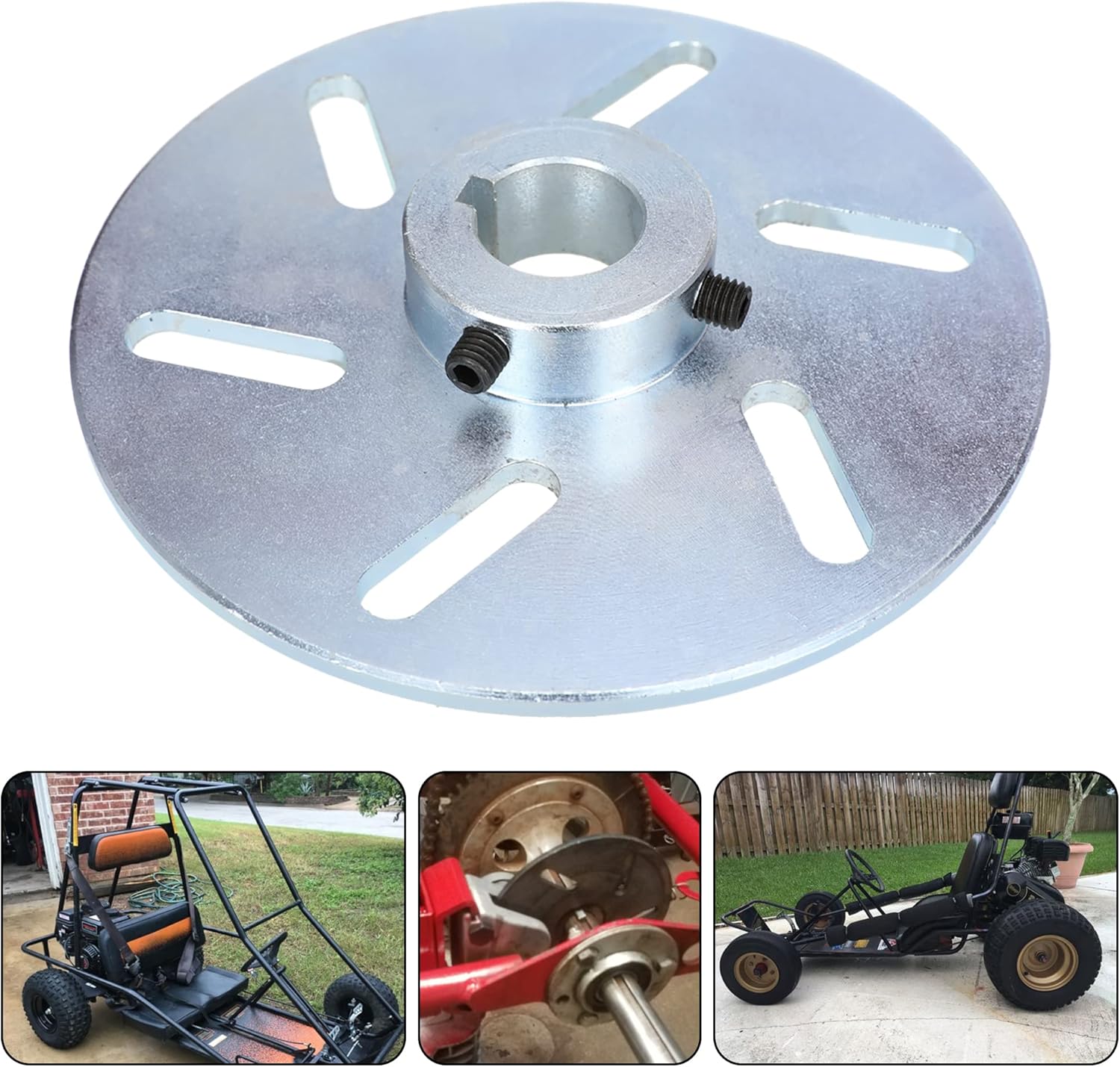 GREHUA Go Kart Brake Kit Compatible with Yerf-Dog Manco 9598 9597 ASW Bristers Airheart MB-1, Mechanical Disc Brake Caliper with Bracket for Predator 212cc 196cc 6.5hp GX160 Drift Trike Go Cart Parts - Image 4