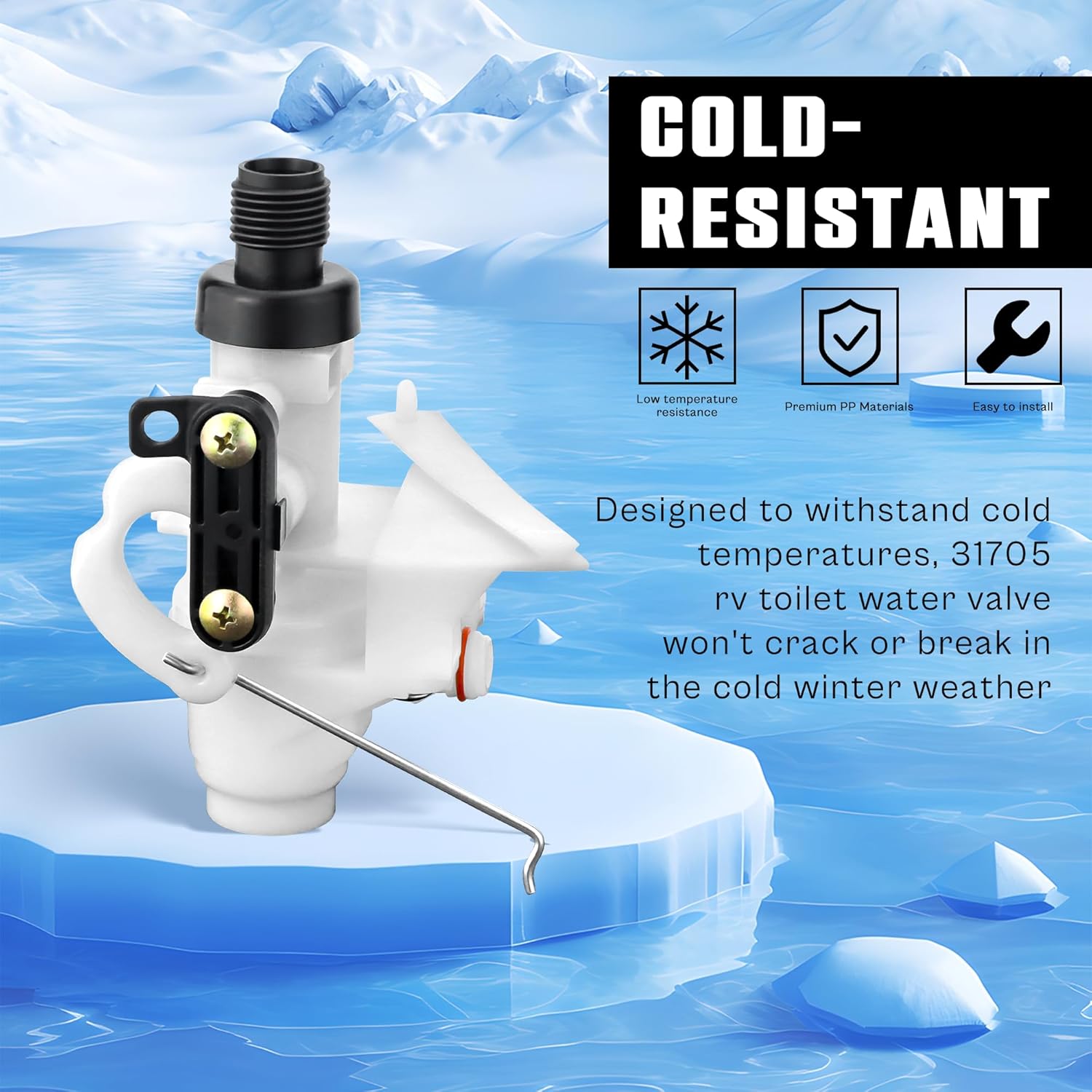 31653 31705 31688 31835 31687 RV Toilet water Valve fit for Thetford RV Toilet Parts-Leak&Freeze-Resistant fit for Thetford Aqua-Magic V 31676 31675 31667 31658 31668 31650 31680 31671 prime&swift - Image 3