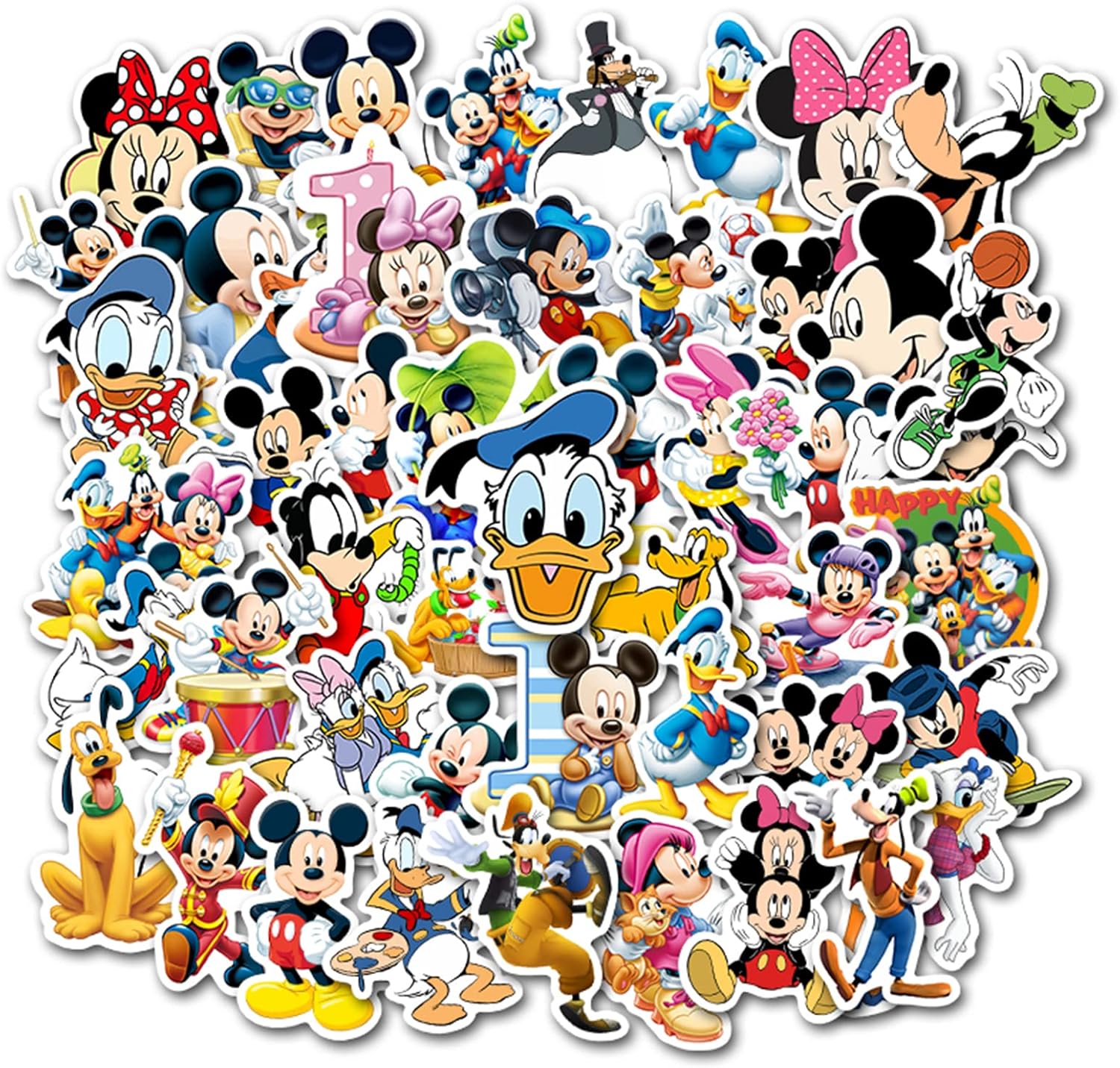 50Pcs Hot Disney Mickey Mouse Stickers for Water Bottle Cup Laptop Guitar Car Motorcycle Bike Skateboard Luggage Box Vinyl Waterproof Graffiti Patches JHSL - Image 2