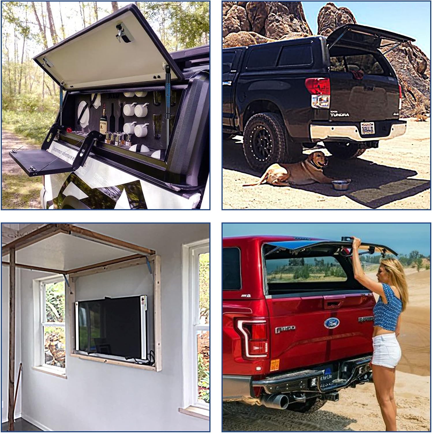 C16-04464a 752762 13 inch 30Lb Gas Struts, 13" Shock Spring Lift Support for Camper Shell Window Pickup Leer Topper Canopy Truck Weatherguard Tool Box Lid, 2Pcs - Image 5