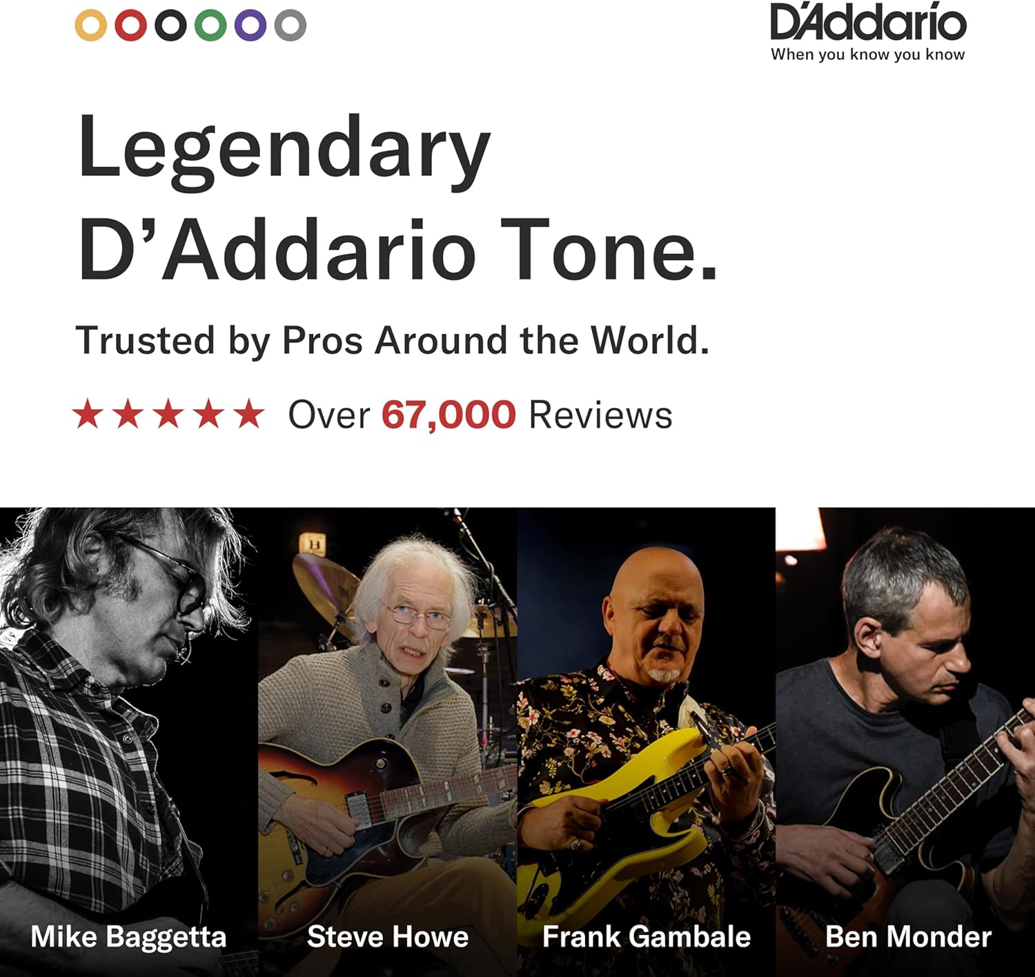 D'Addario Acoustic Guitar Strings, 80/20 Bronze, EJ14, Bluegrass Light Top/Medium Bottom Gauge 12-56, 6-String Set, Pack of 1 - Image 3