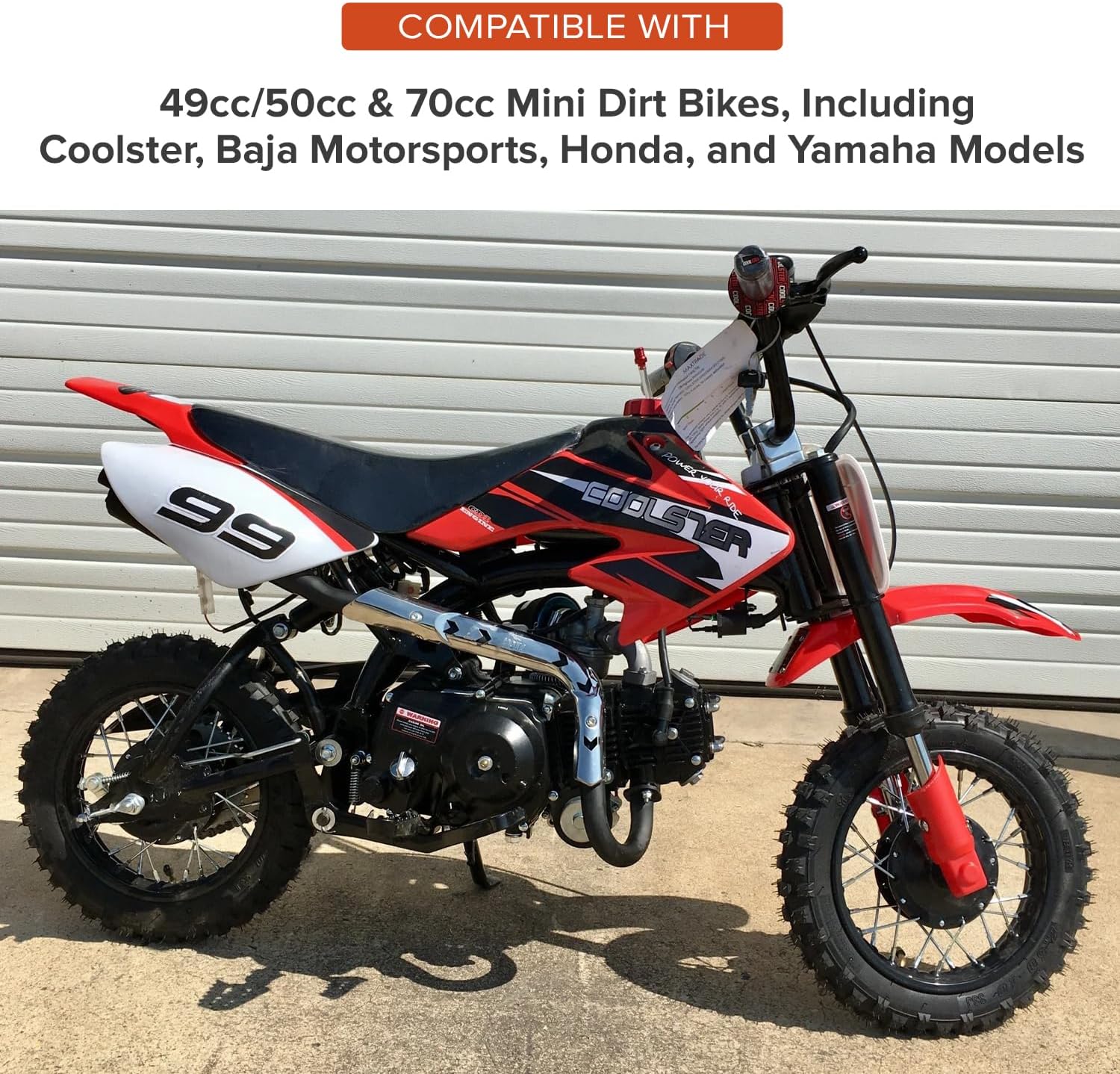 AlveyTech 3.00-10 Dirt Bike Tire with QD015 Knobby Tread - Rear Tire Compatible with 10" Rims, Coolster QG-214X-W125 and XR-2, and Engine Sizes 49, 50, & 70cc, Baja Motorsports, Honda, & Yamaha Bikes - Image 2