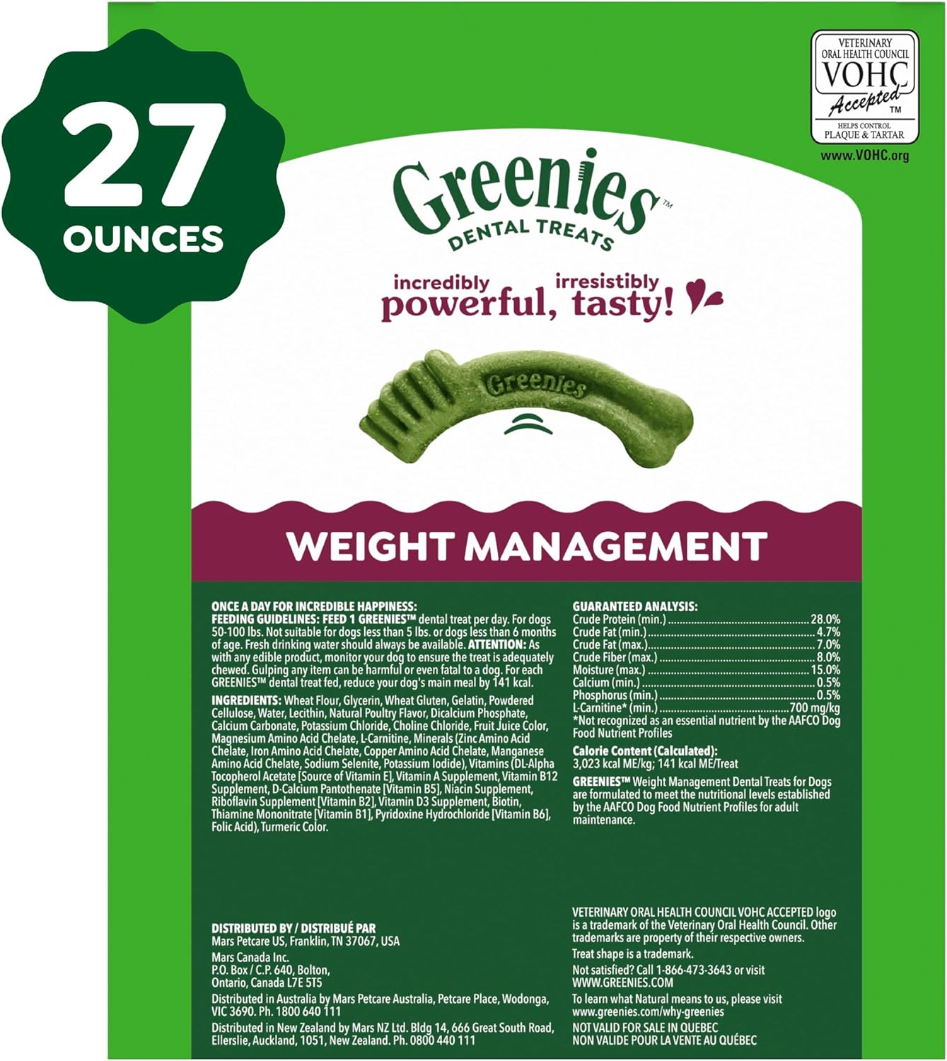 Greenies Veterinarian-Recommended Adult Natural Dental Dog Treats Large Size, Weight Management Dog Dental Chews, 27 oz. Pack, 17 Count - Image 10