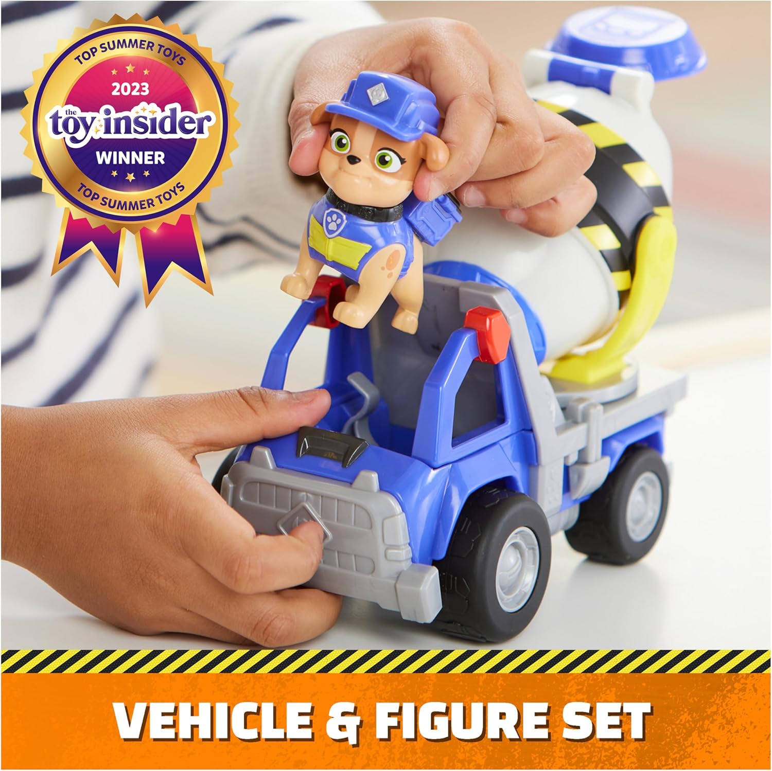 Rubble & Crew, Mix’s Cement Mixer Toy Truck with Action Figure and Movable Construction Toys, Kids Toys for Ages 3 and Up - Image 2
