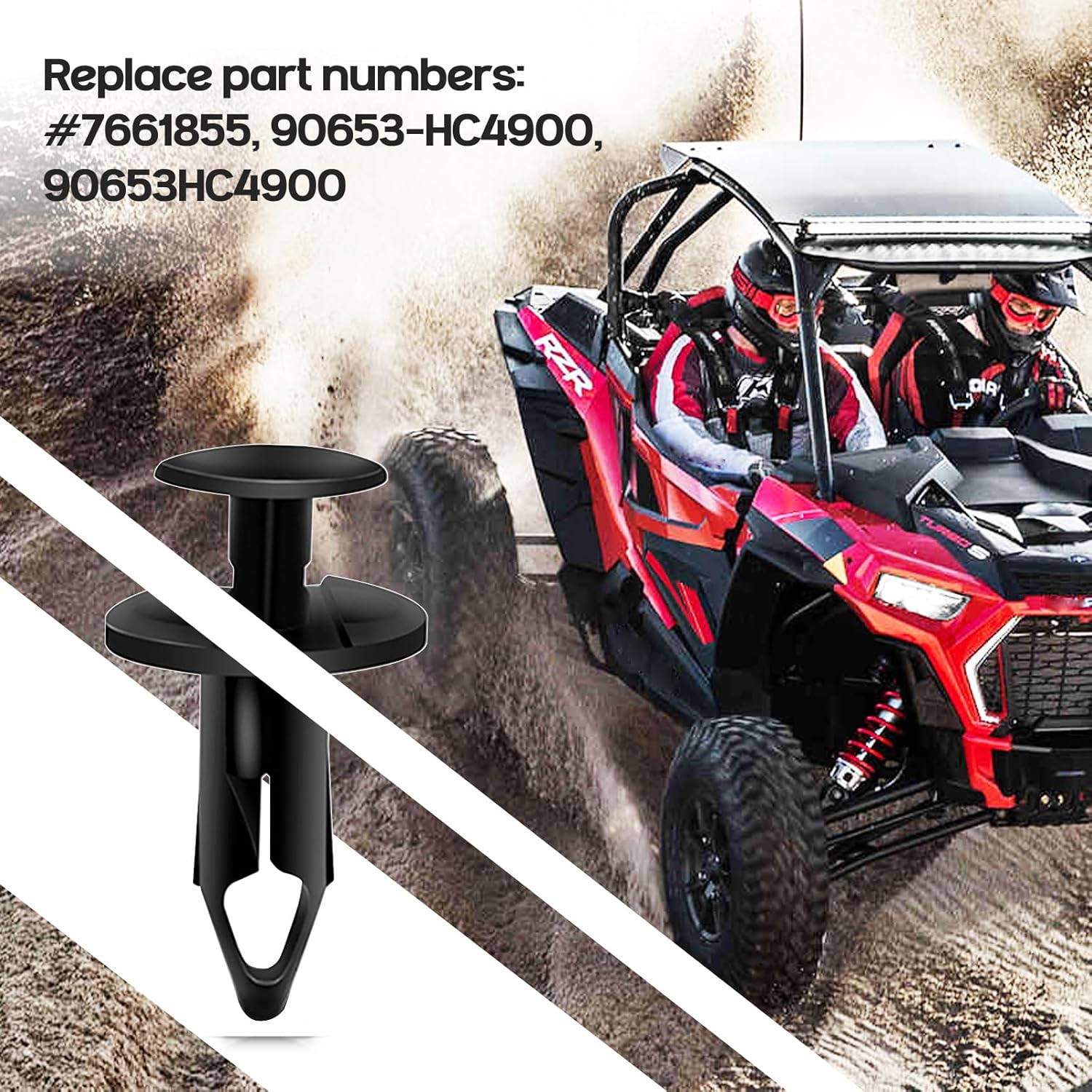 UNIGT 150pcs ATV UTV Body Fastener Rivets Push Pin Compatible with Can Am 293150089 Polaris 7661855 RZR Ranger Suzuki Kawasaki Rancher 90653-HC4-900 Plastic Fender Clips - Image 6