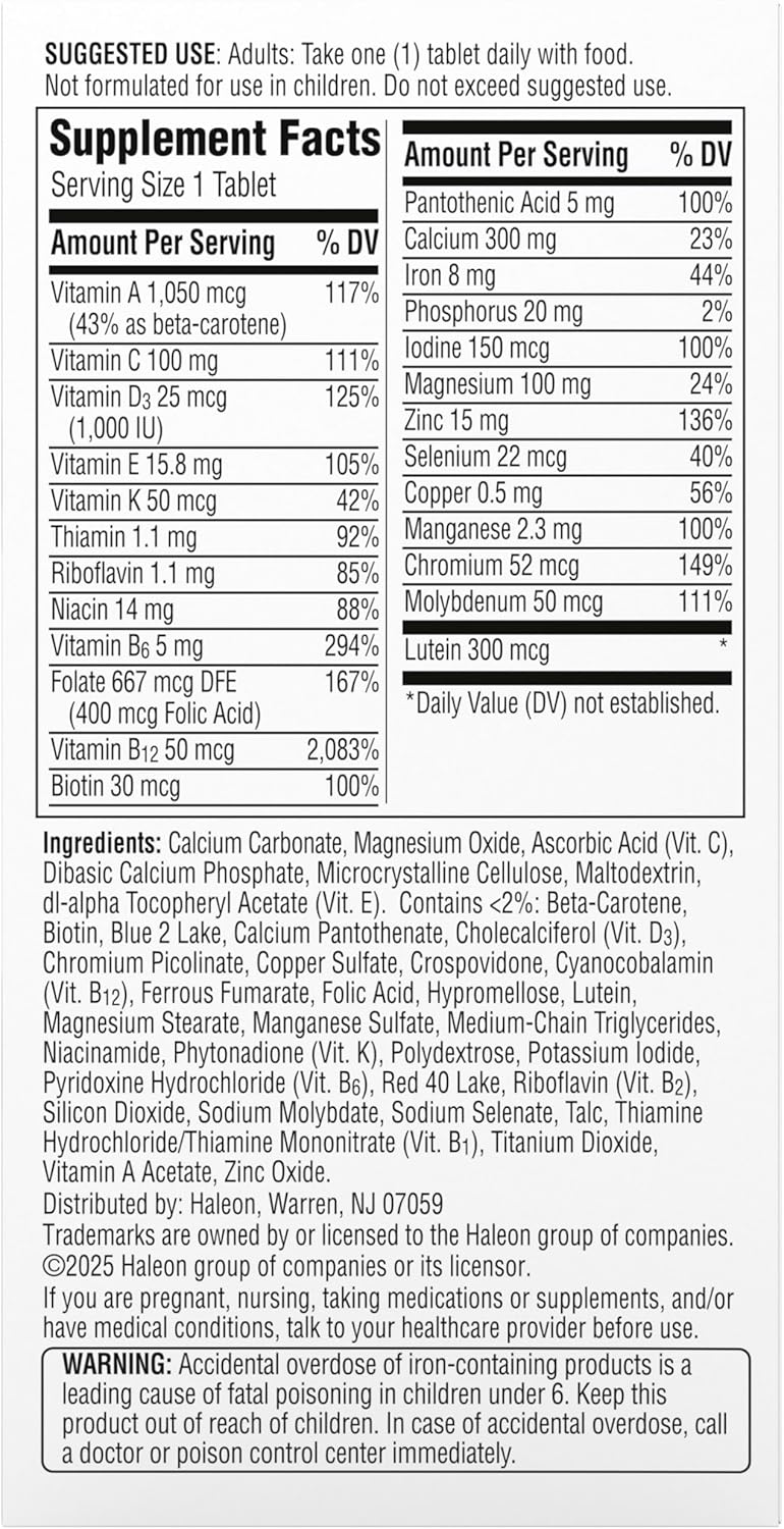Centrum Silver Women's Multivitamin for Women 50 Plus, Multivitamin/Multimineral Supplement with Vitamin D3, B Vitamins, Non-GMO Ingredients, Supports memory and cognition in older adults - 65 Ct - Image 13