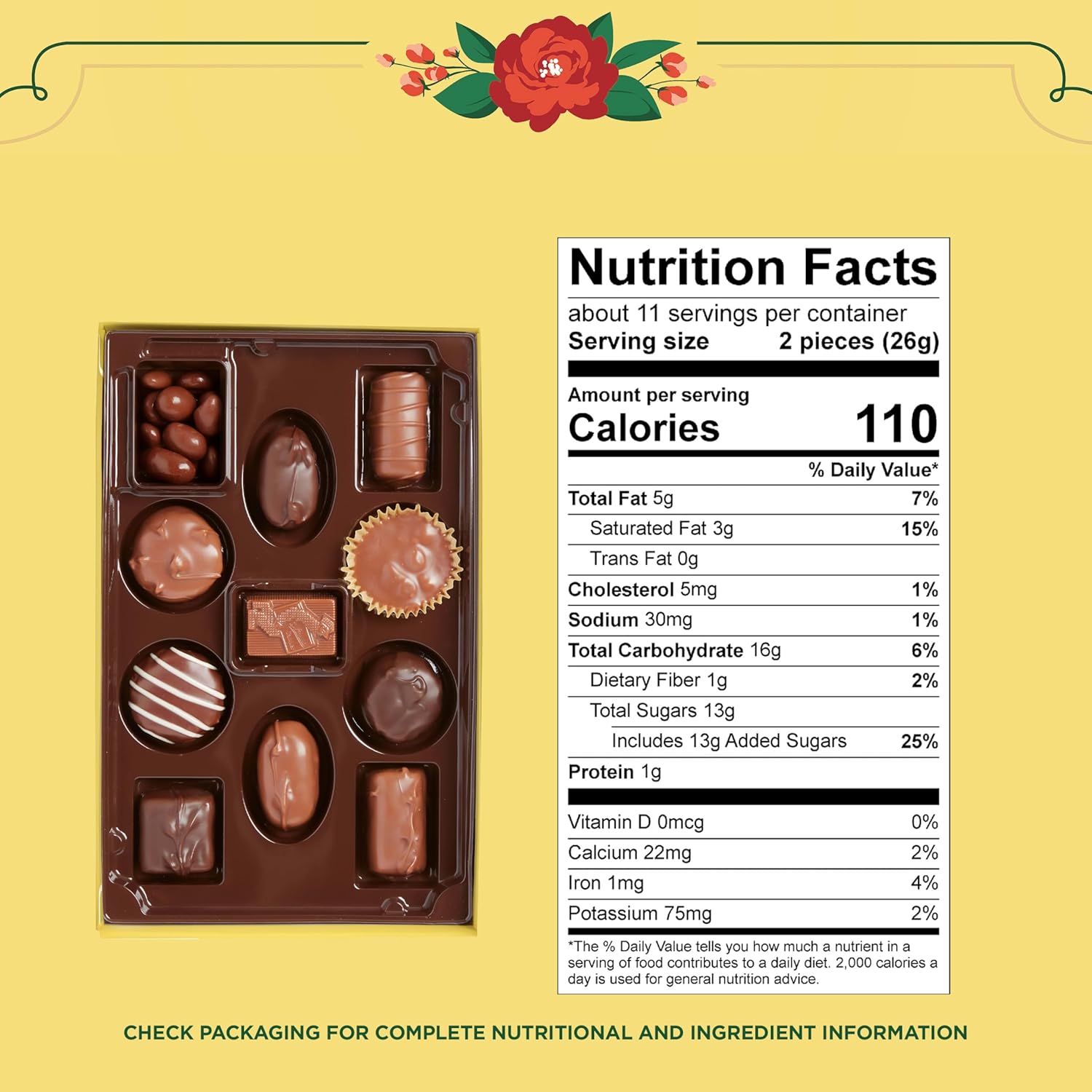 WHITMAN'S SAMPLER Assorted Milk & Dark Chocolate Candy Gift Box Mother's Day, 10 oz. - Image 2